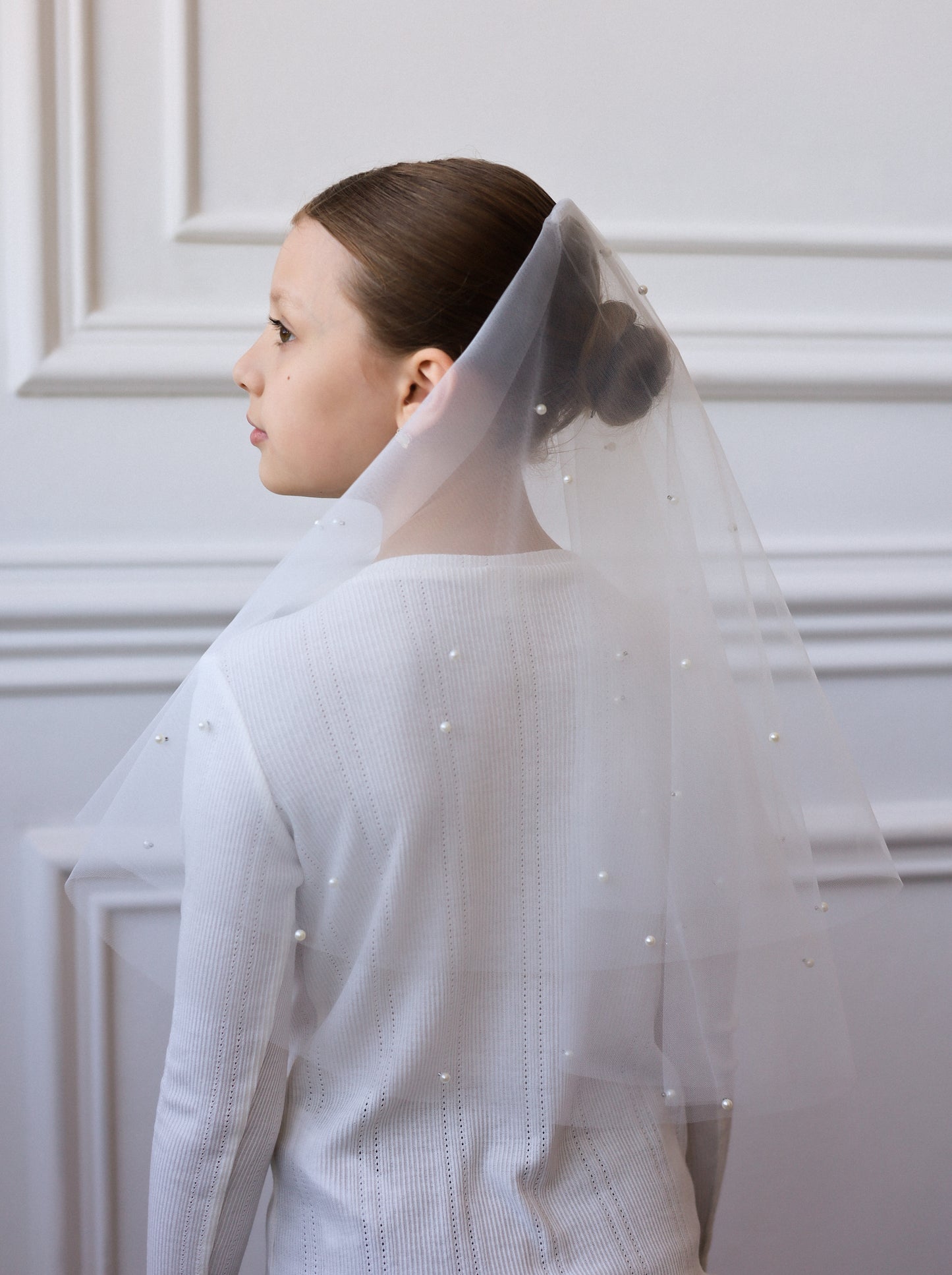 TULLE & PEARL MANTILLA - MariaVeils