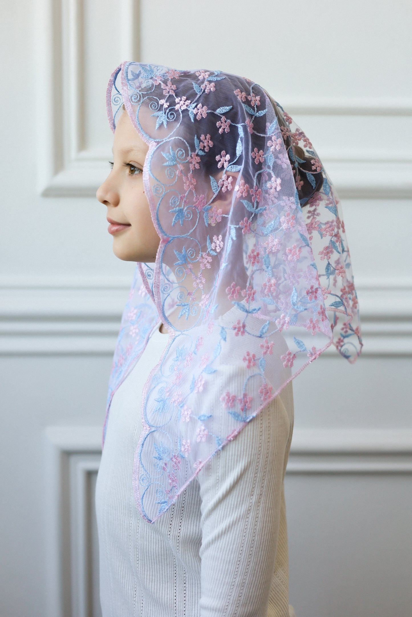 PINK & BLUE CHILD VEIL