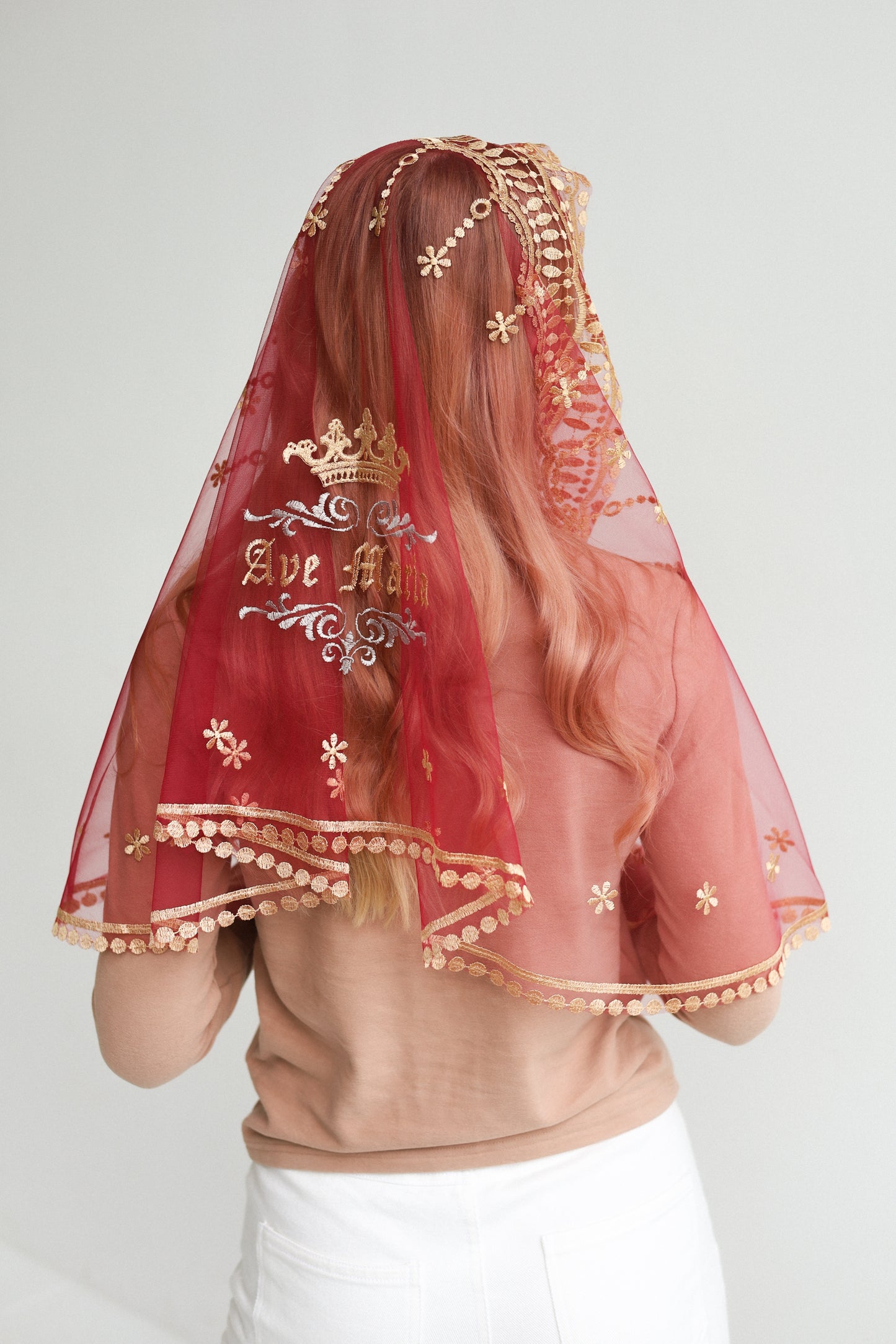 AVE MARIA EMBROIDERY VEIL