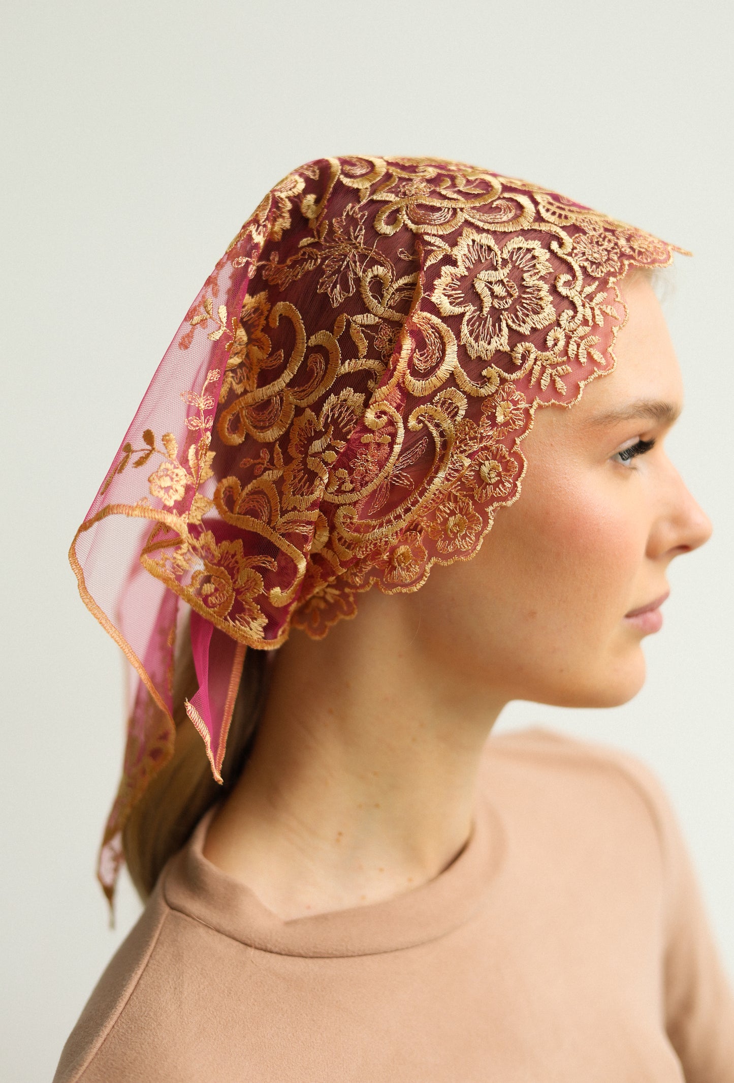 NEW GOLD & PINK HEADBAND