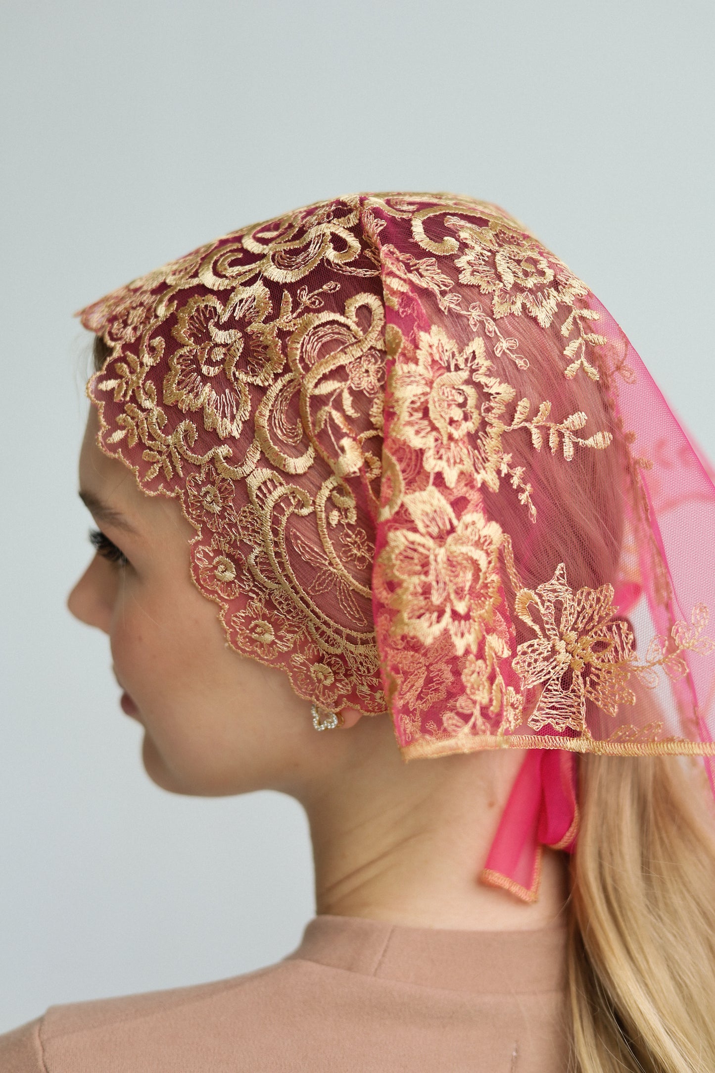 NEW GOLD & PINK HEADBAND