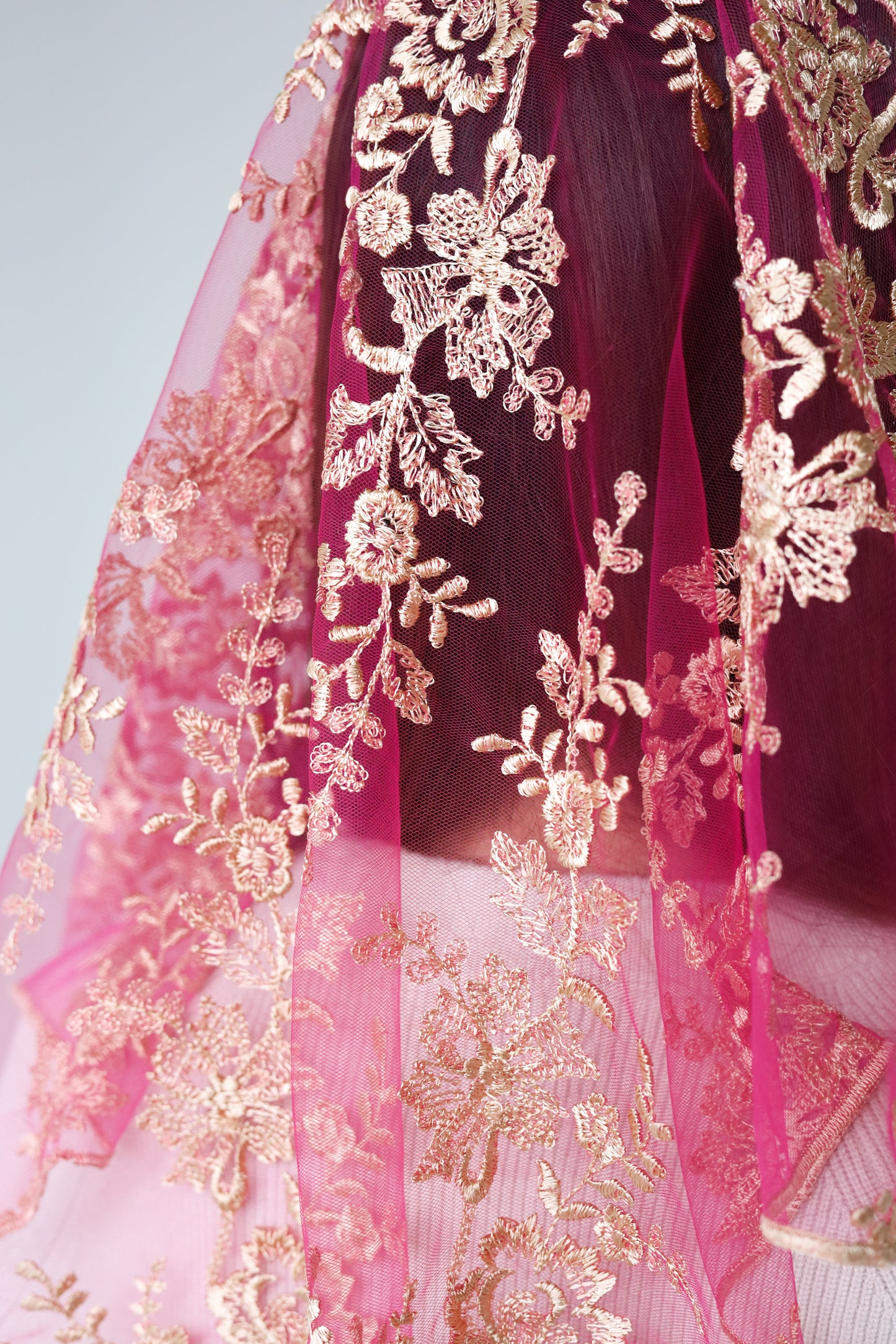 GOLD & PINK VEIL - MariaVeils
