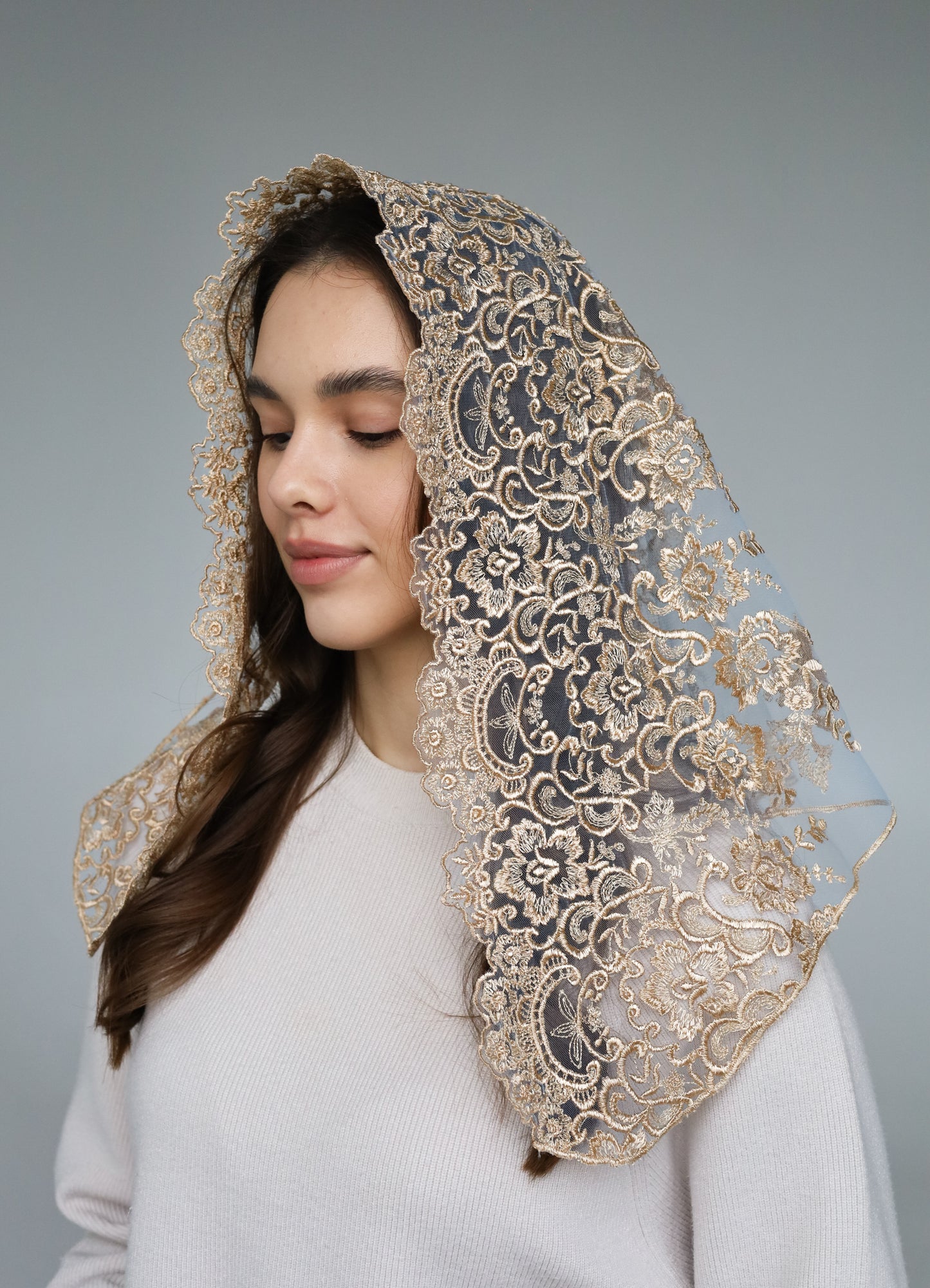 Gold Church Veil - MariaVeils