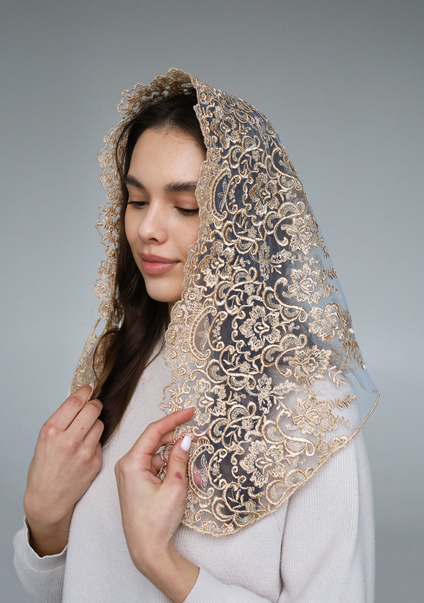 Gold Church Veil - MariaVeils