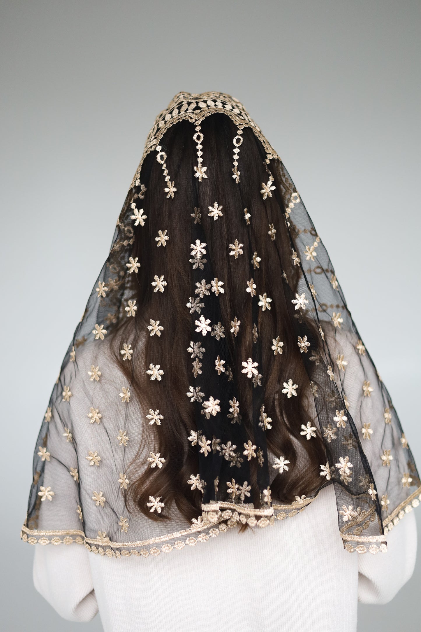 GOLD & BLACK LONG VEIL - MariaVeils
