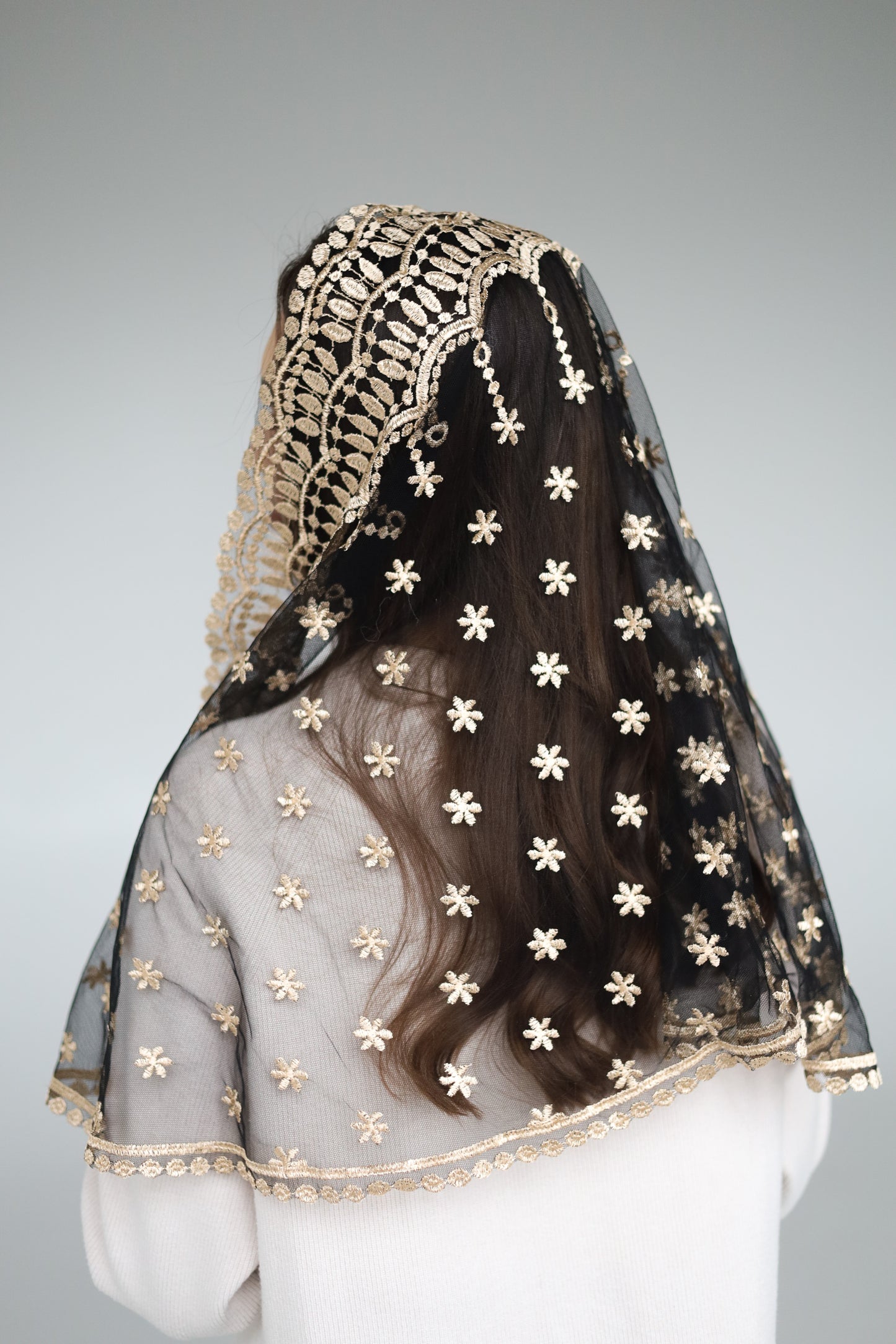 GOLD & BLACK LONG VEIL - MariaVeils