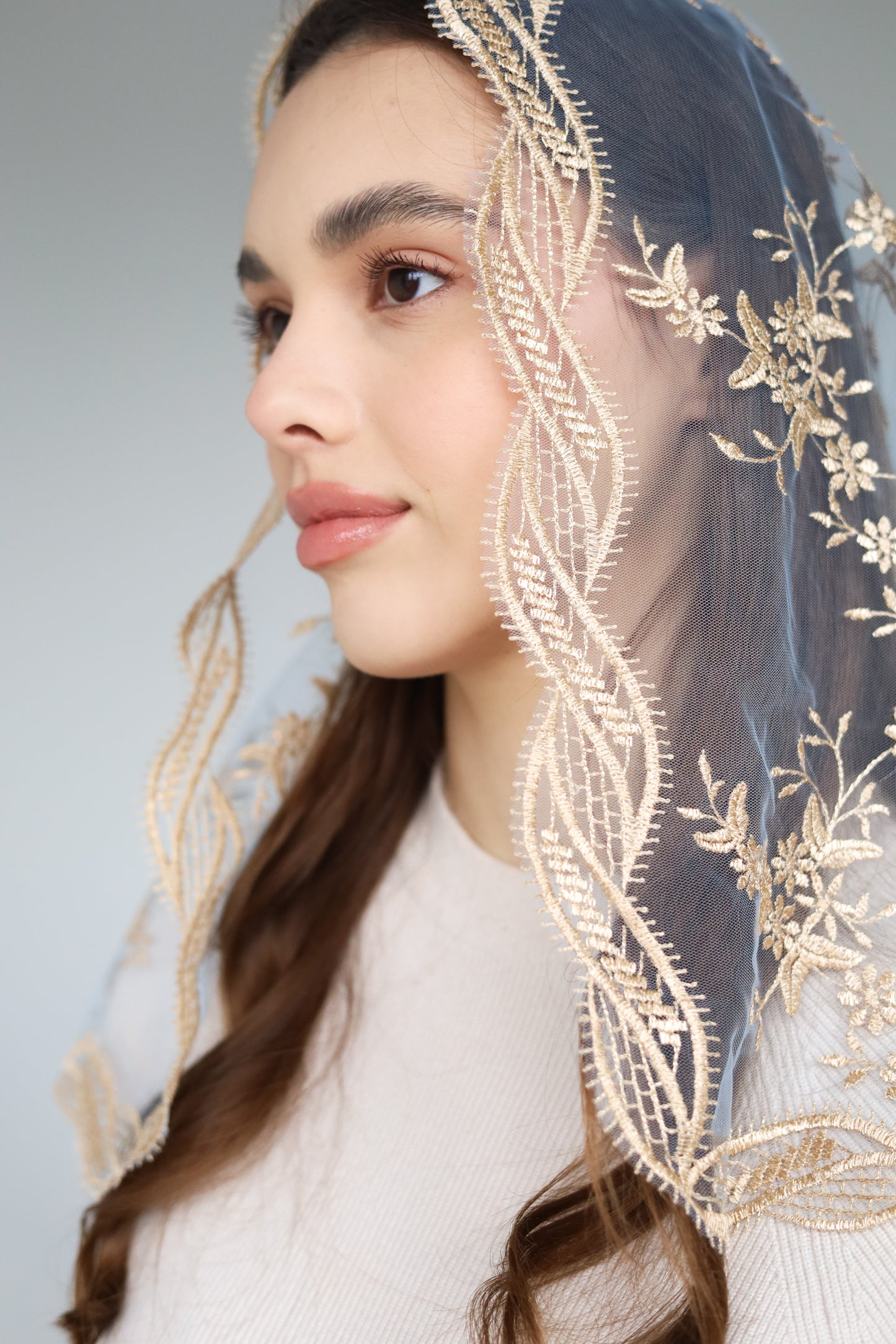 GOLD & BLUE VEIL - MariaVeils