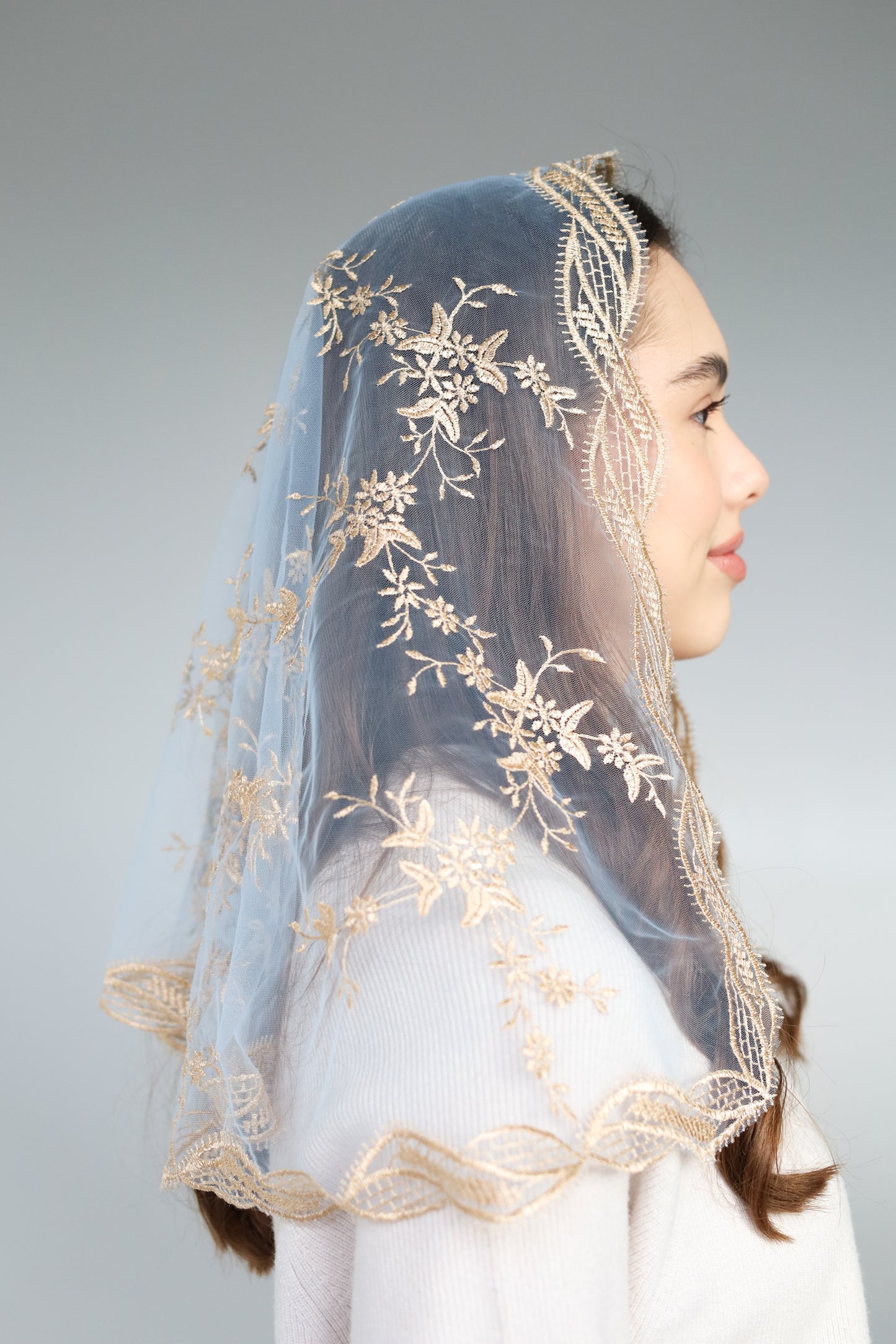 GOLD & BLUE VEIL - MariaVeils