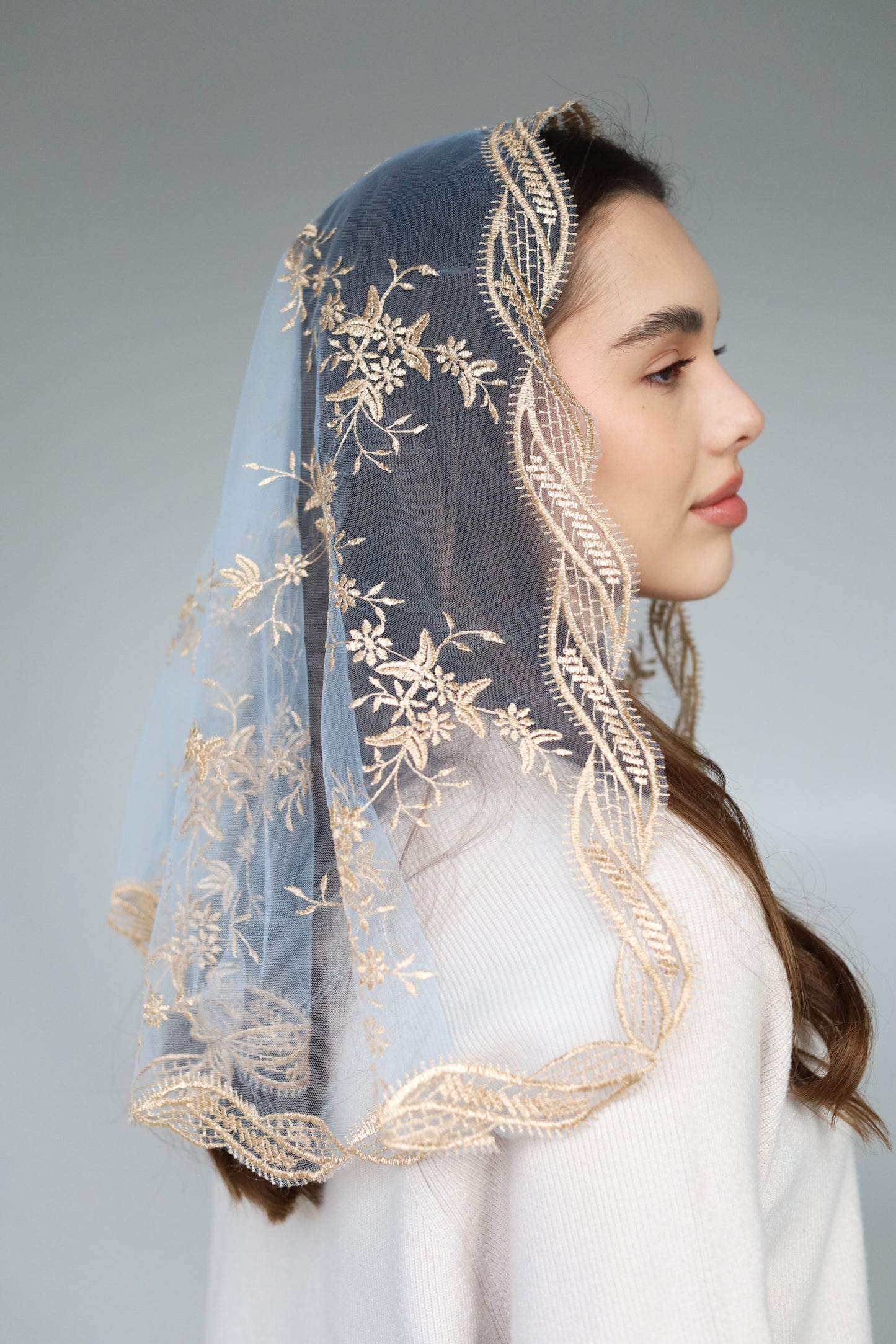 GOLD & BLUE VEIL - MariaVeils
