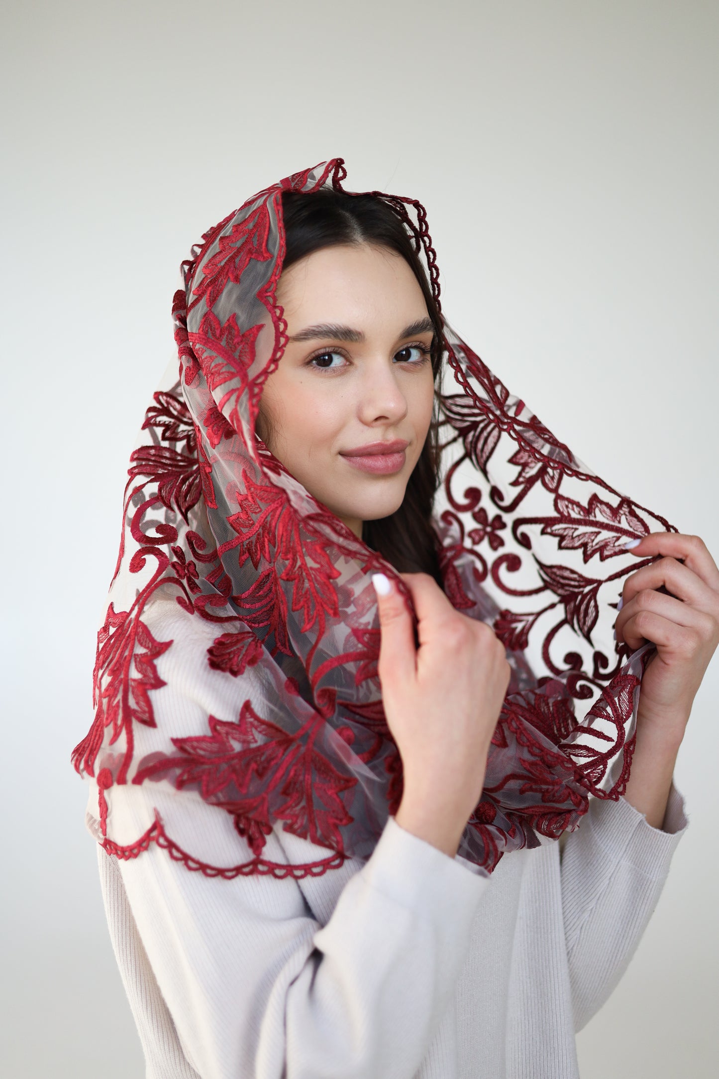 BURGUNDY INFINITY VEIL