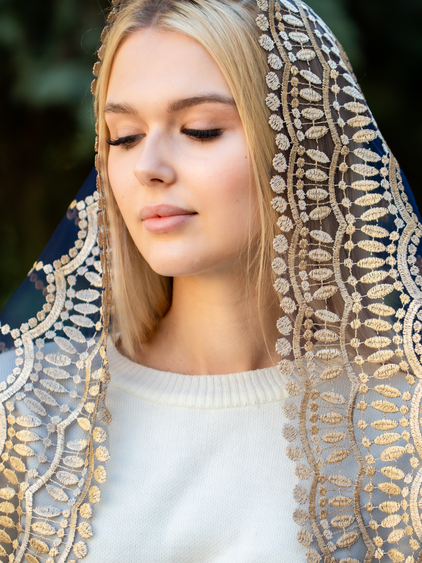 NEW!! Gold chapel veil - MariaVeils