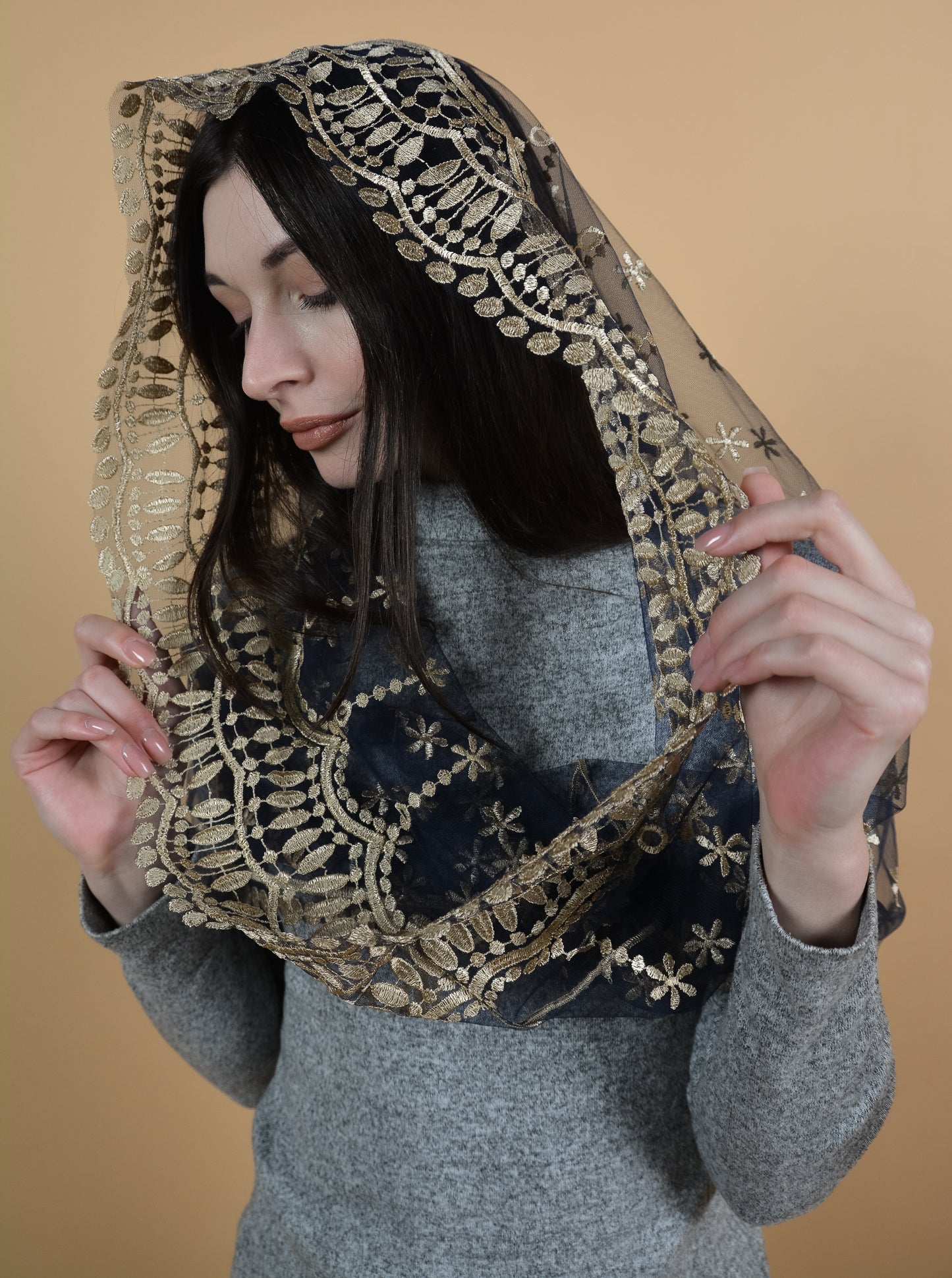 GOLD & BLUE VEIL - MariaVeils