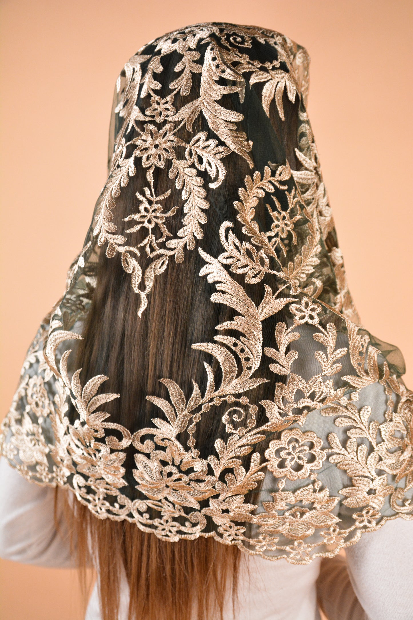 GOLD & GREEN MANTILLA - MariaVeils