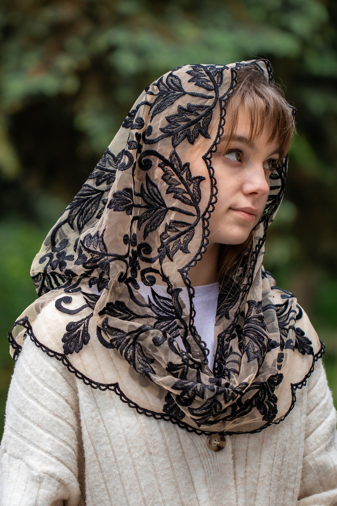 BLACK & NUDE INFINITY VEIL - MariaVeils