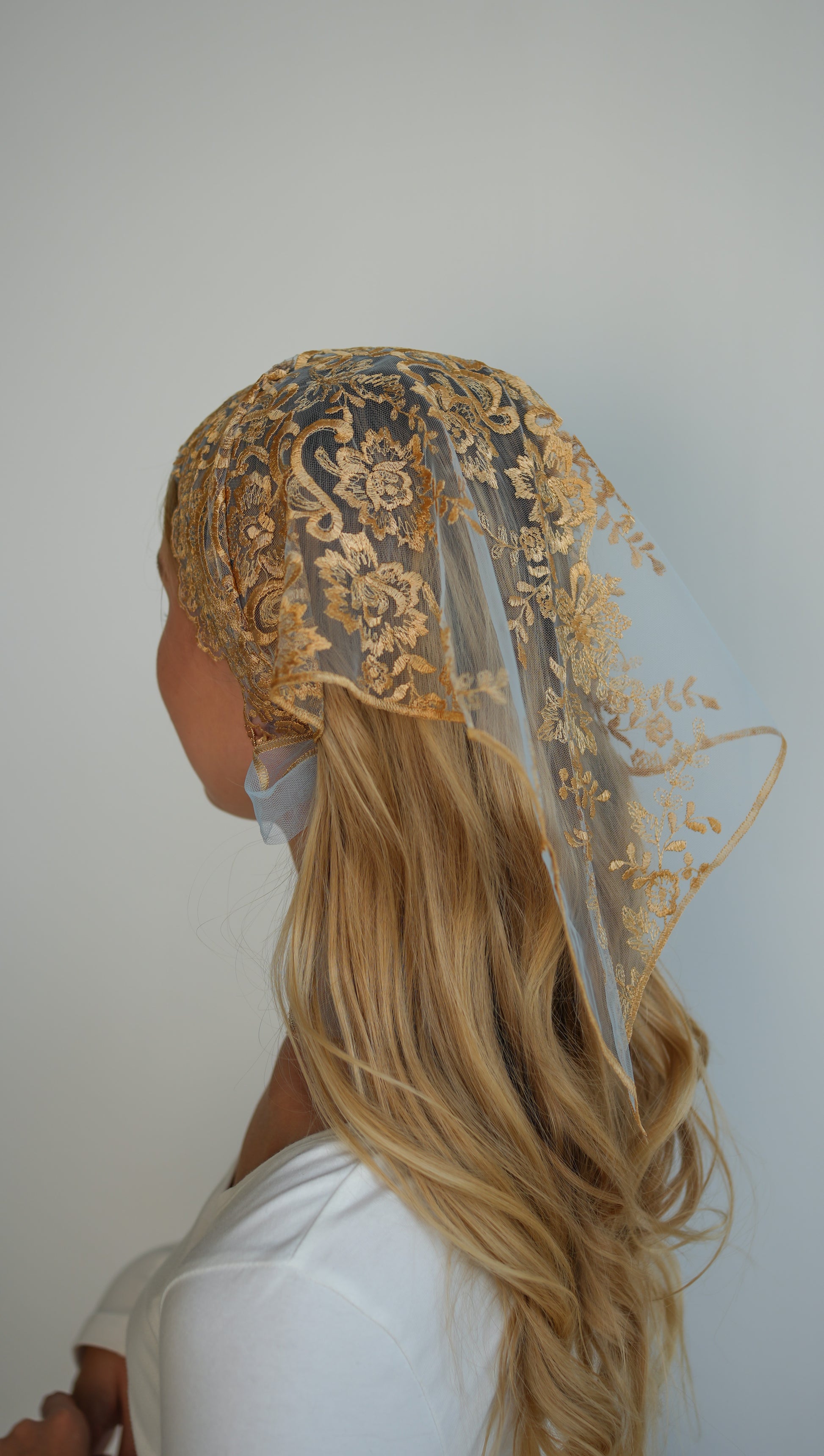 NEW GOLD & BLUE HEADBAND - MariaVeils