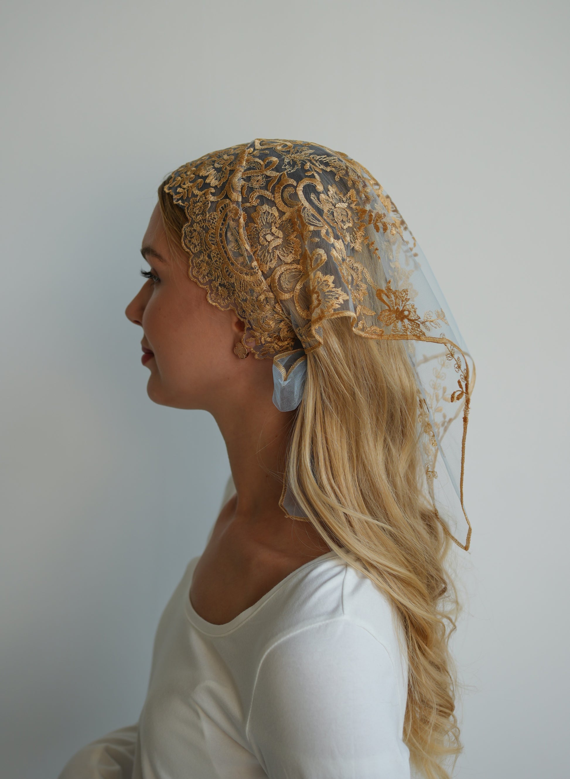 NEW GOLD & BLUE HEADBAND - MariaVeils