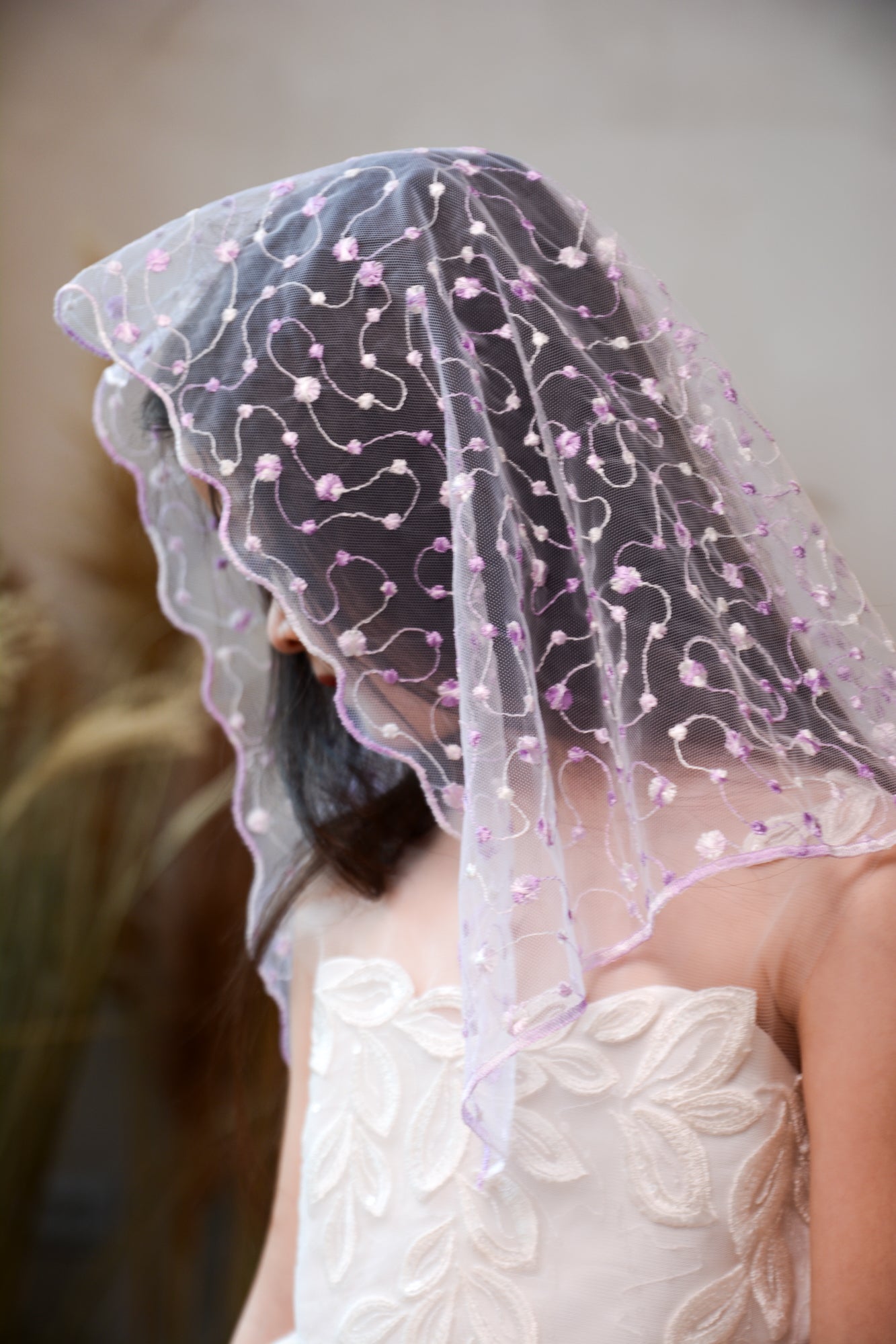 PURPLE SHORT VEIL
