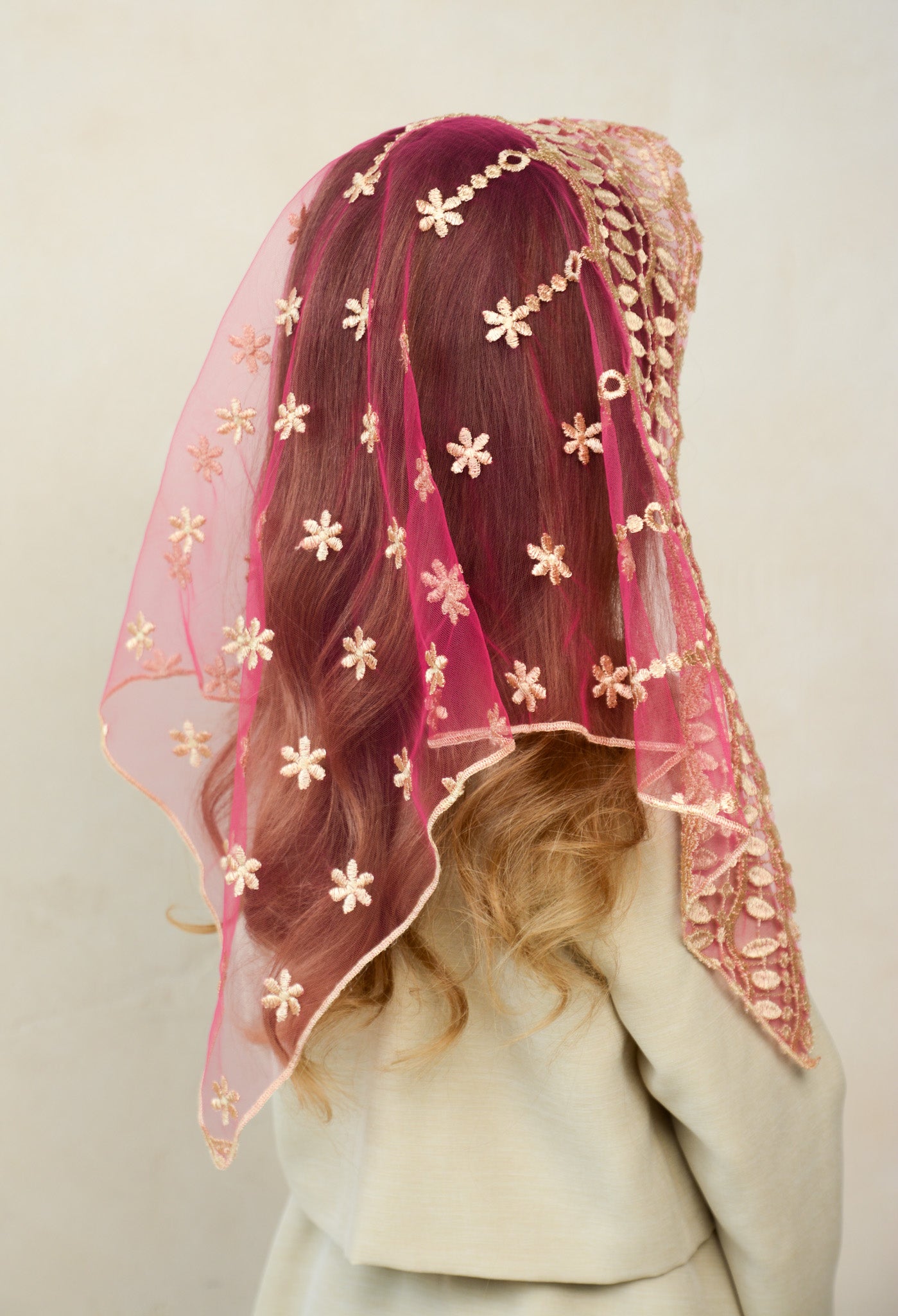 CHILD PINK & GOLD VEIL
