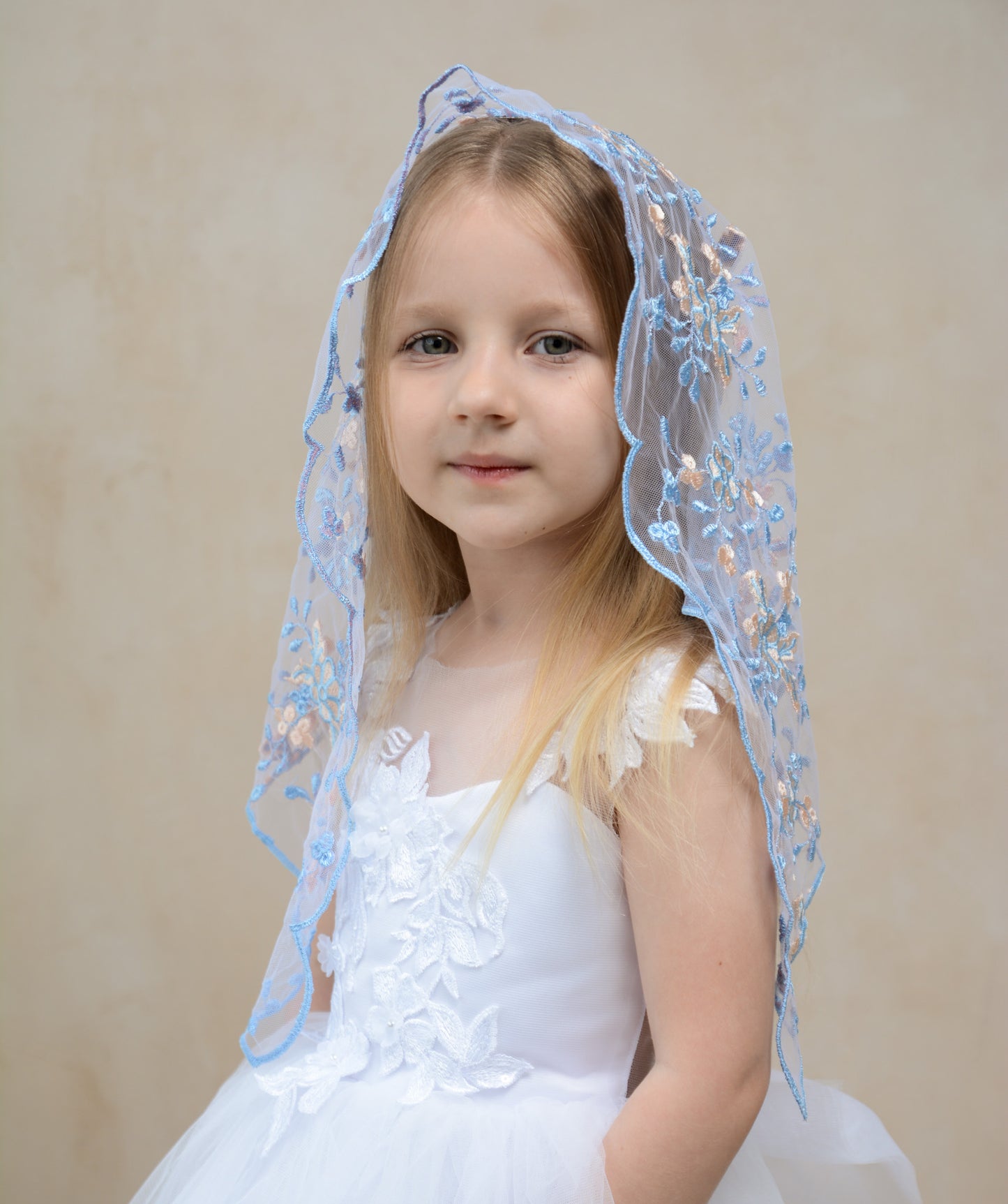 PINK & BLUE CHILD VEIL