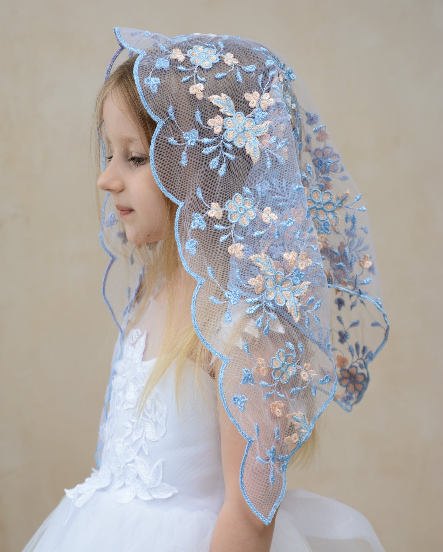 PINK & BLUE CHILD VEIL