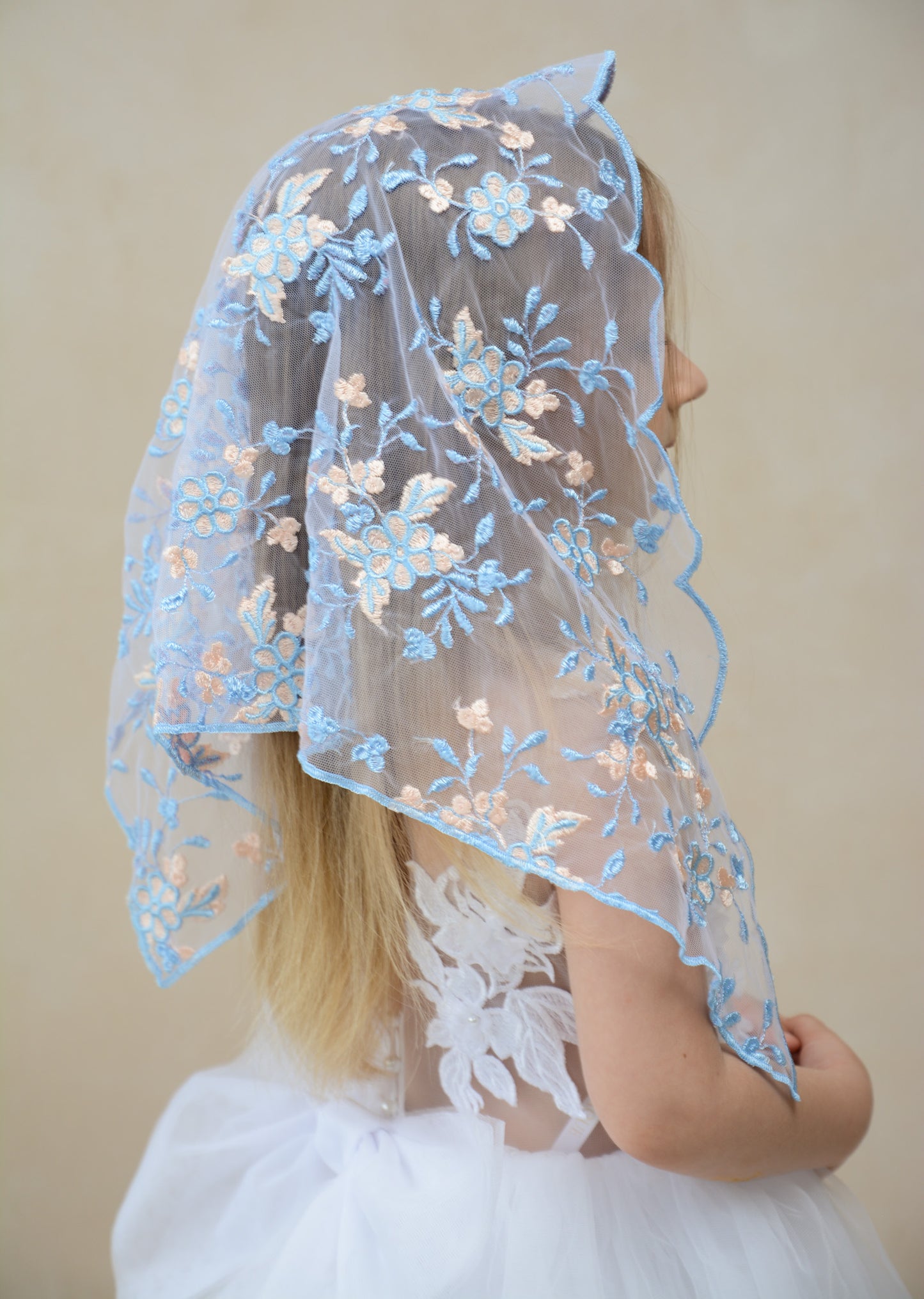 PINK & BLUE CHILD VEIL