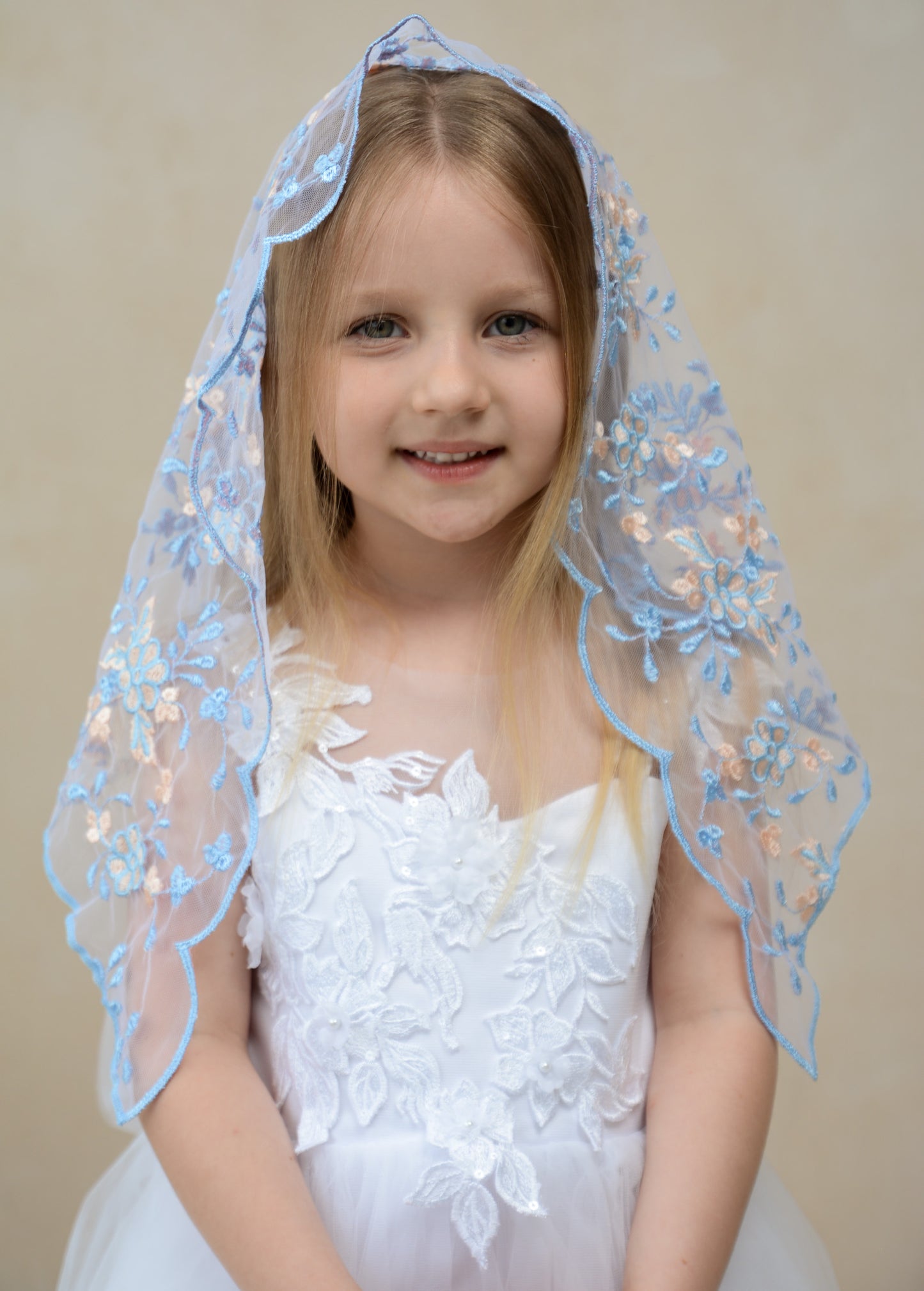 PINK & BLUE CHILD VEIL
