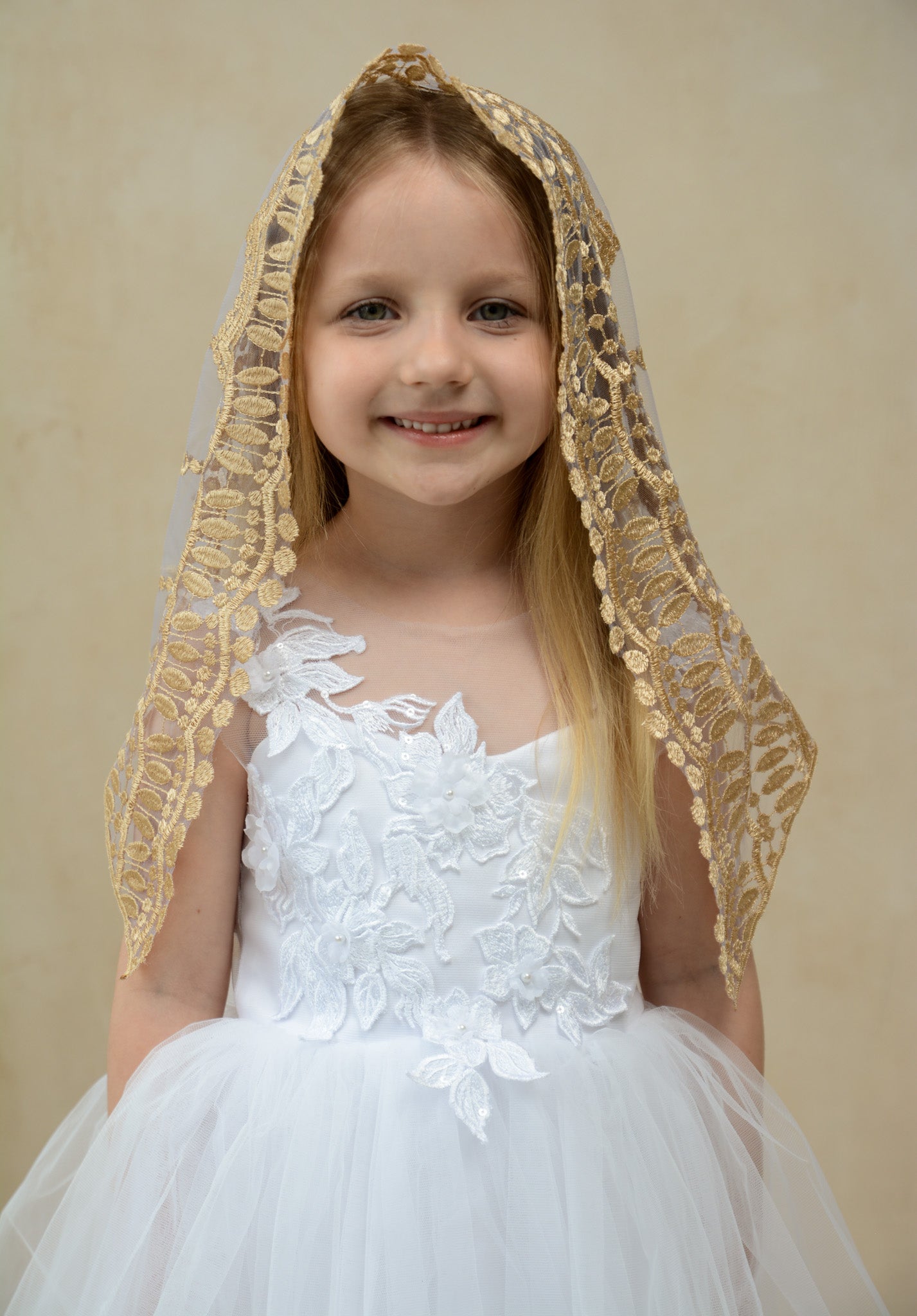 CHILD GOLD & BLUE VEIL