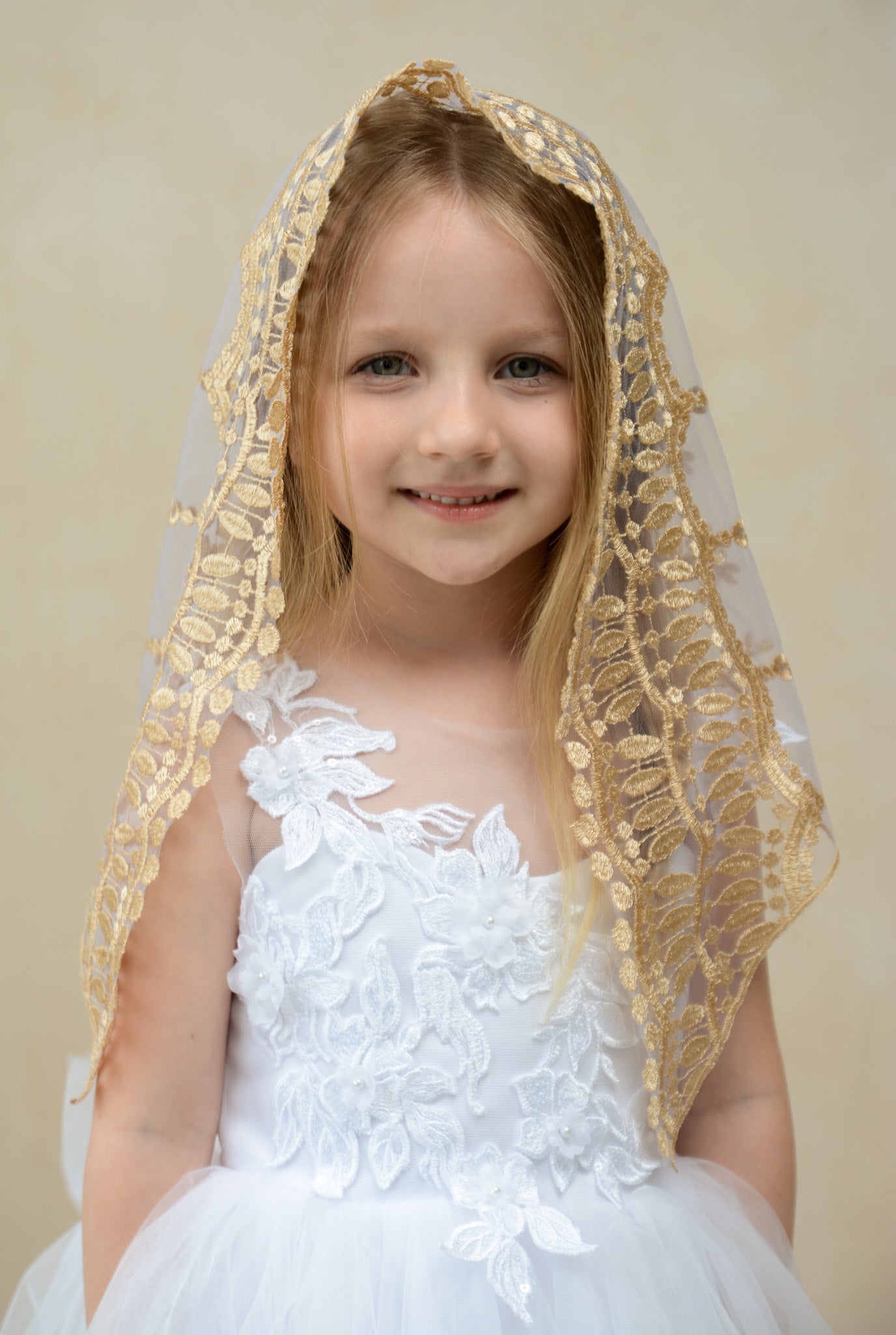 CHILD GOLD & BLUE VEIL