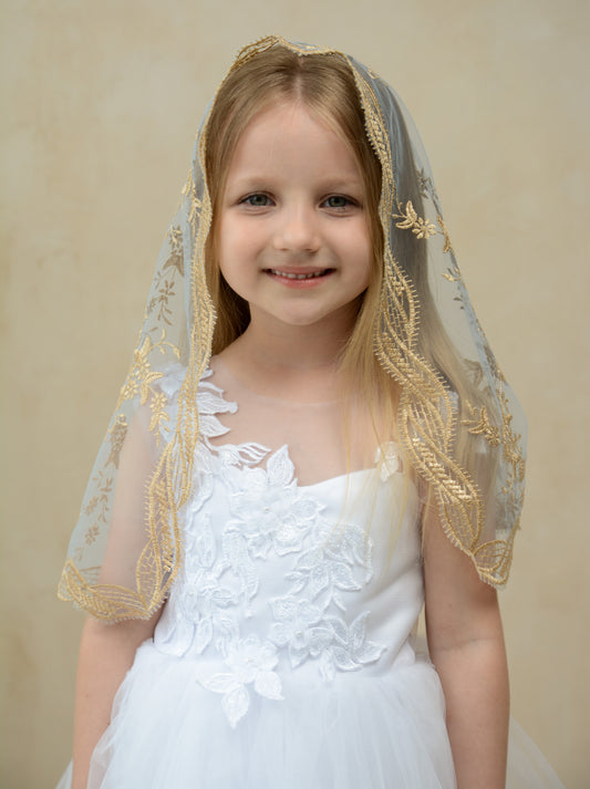 GOLD & BLUE VEIL