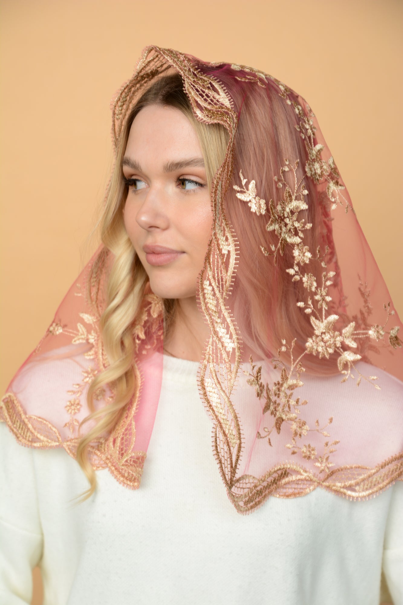 GOLD & PINK VEIL