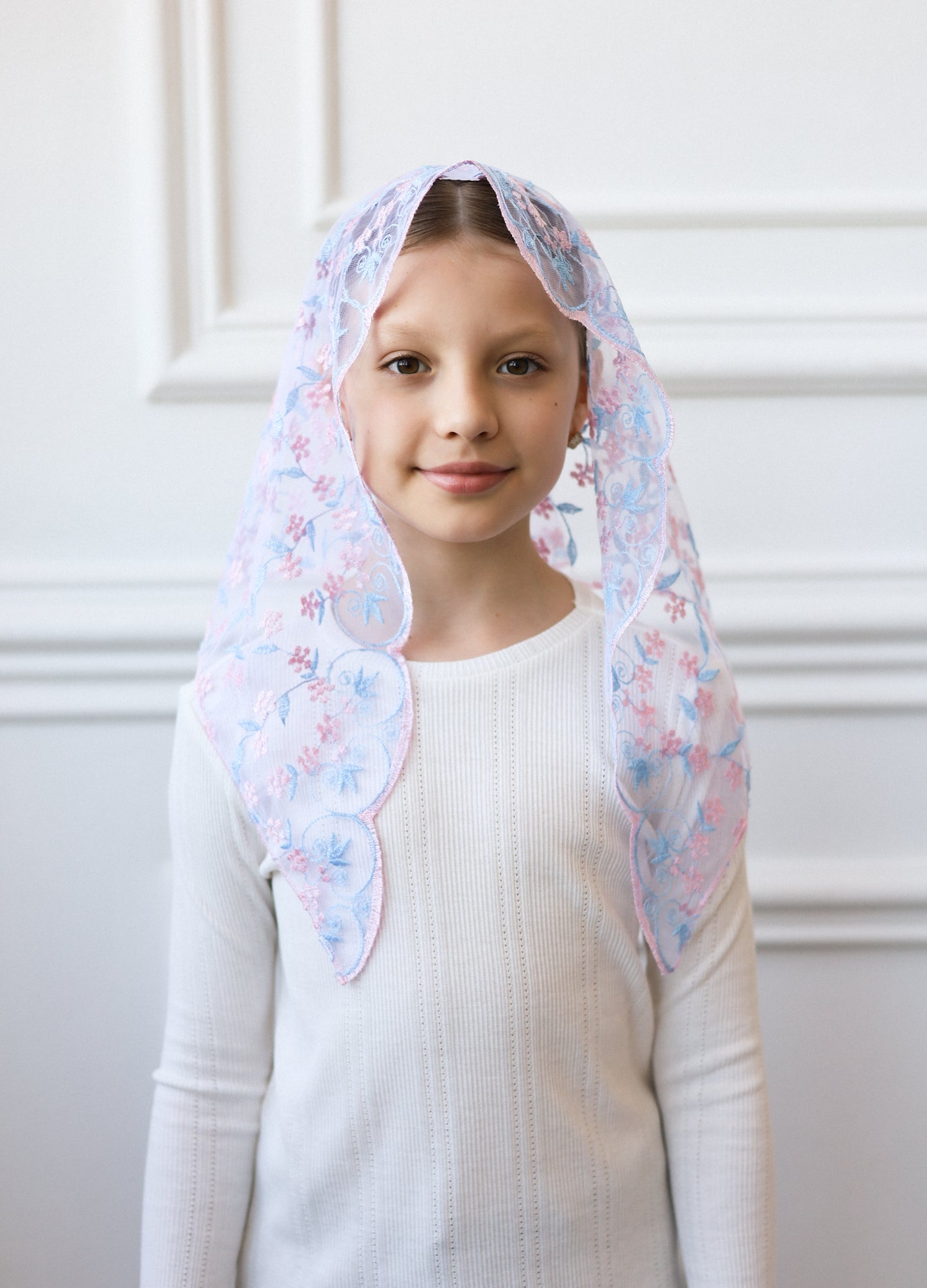 PINK & BLUE CHILD VEIL