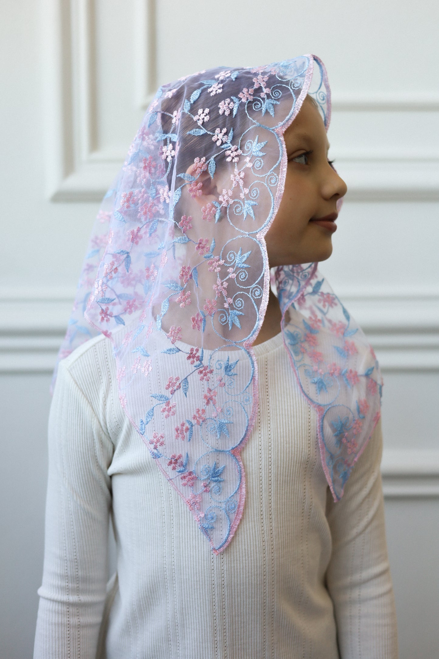 PINK & BLUE CHILD VEIL
