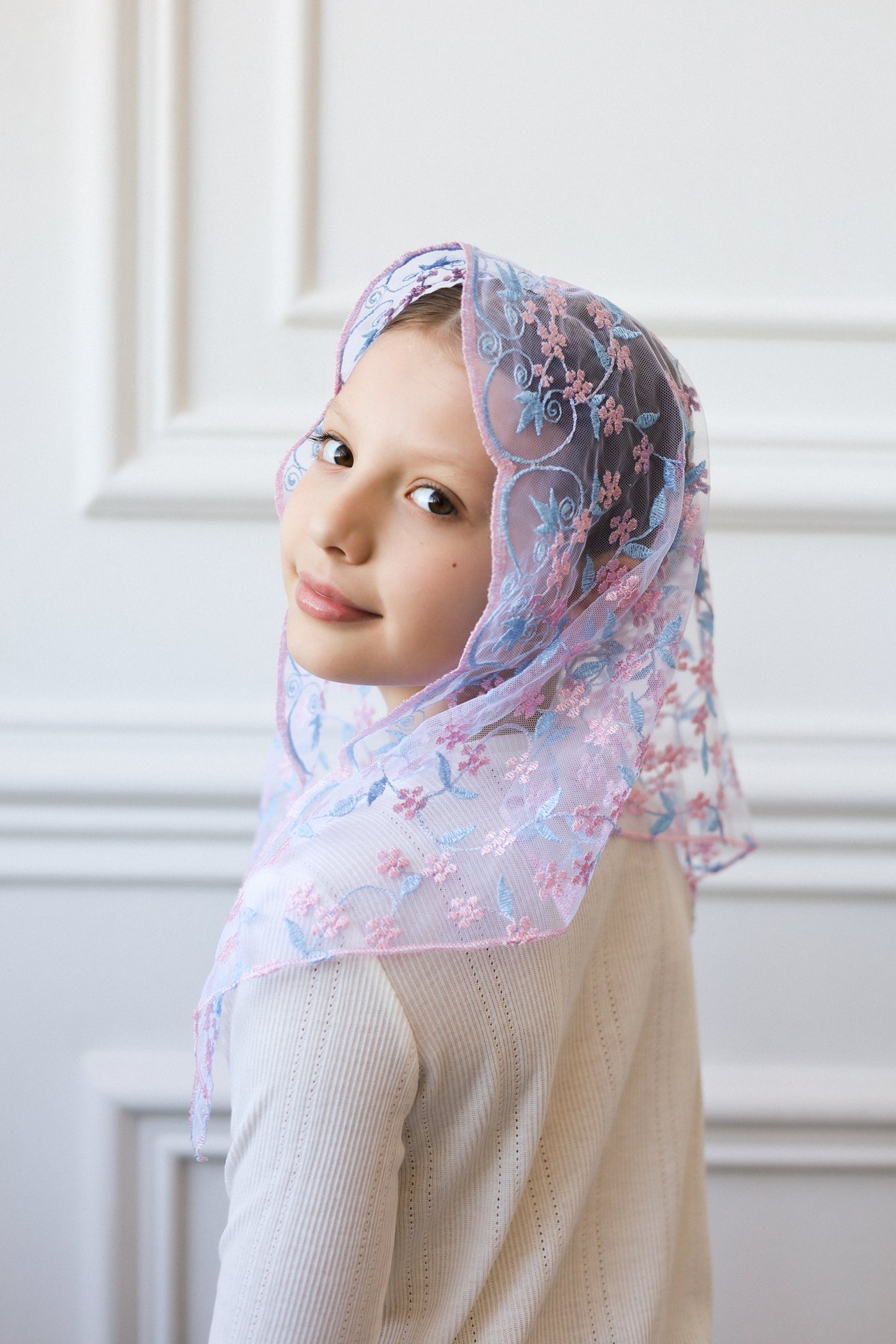 PINK & BLUE CHILD VEIL