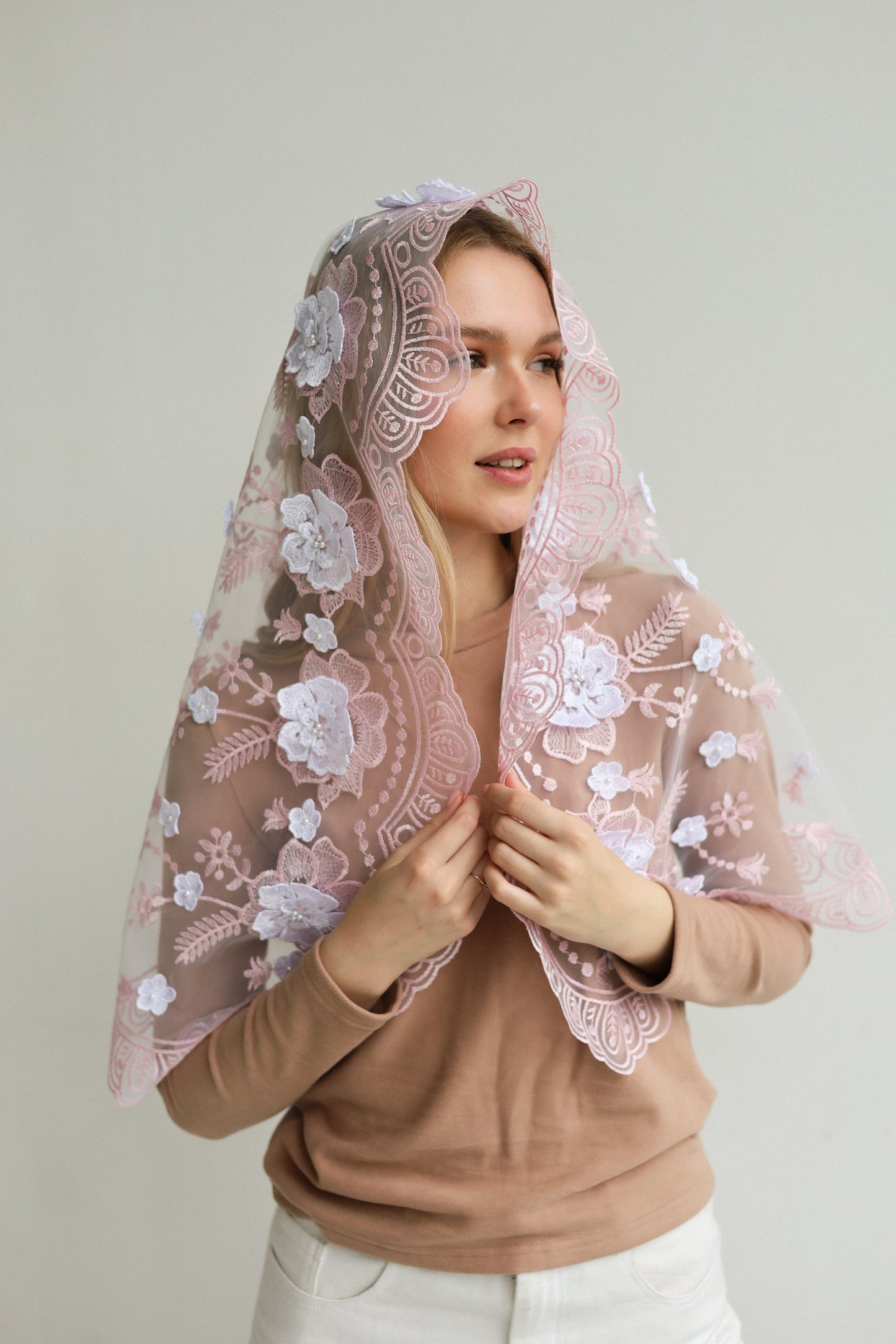 NEW 3D PINK MANTILLA