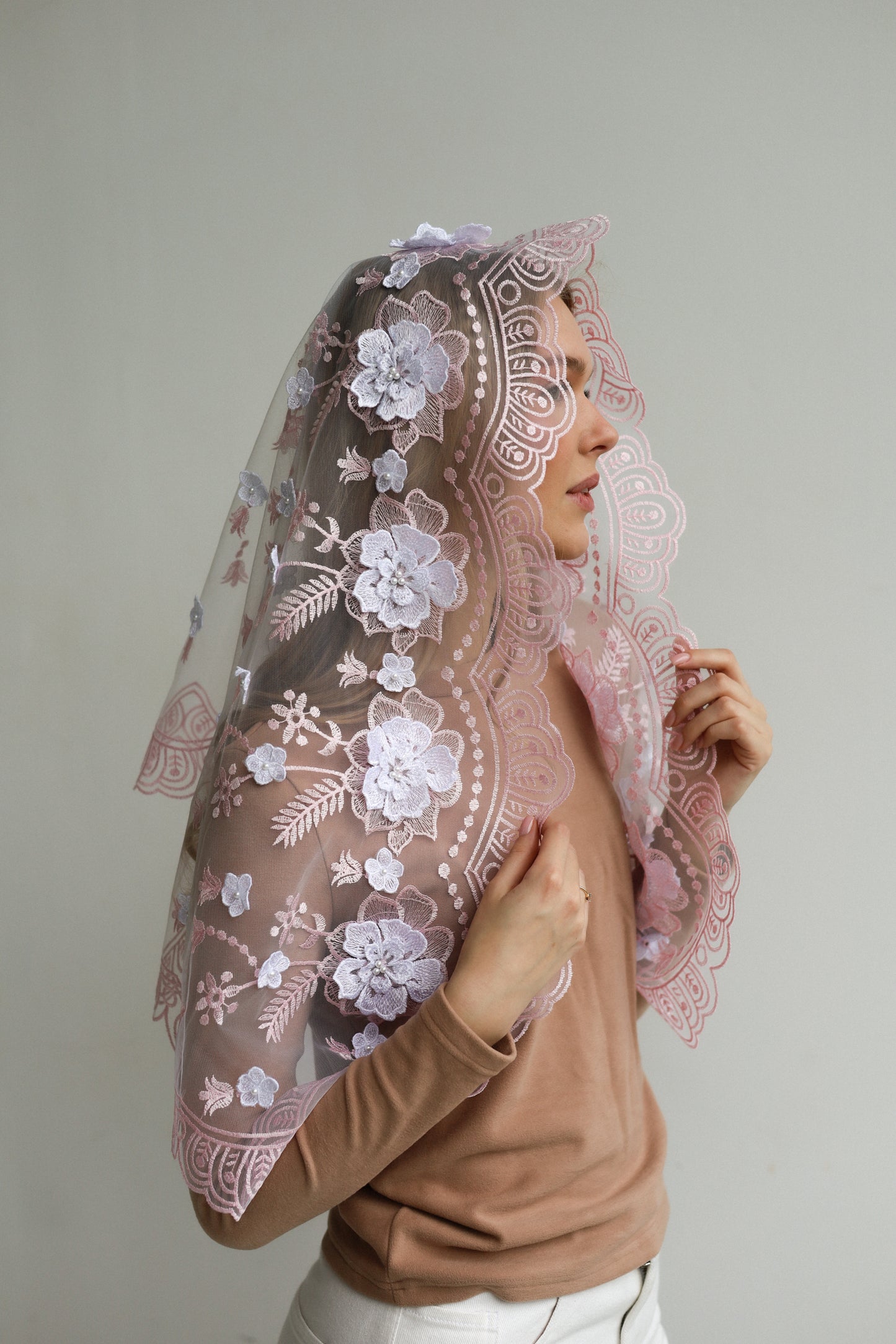 NEW 3D PINK MANTILLA