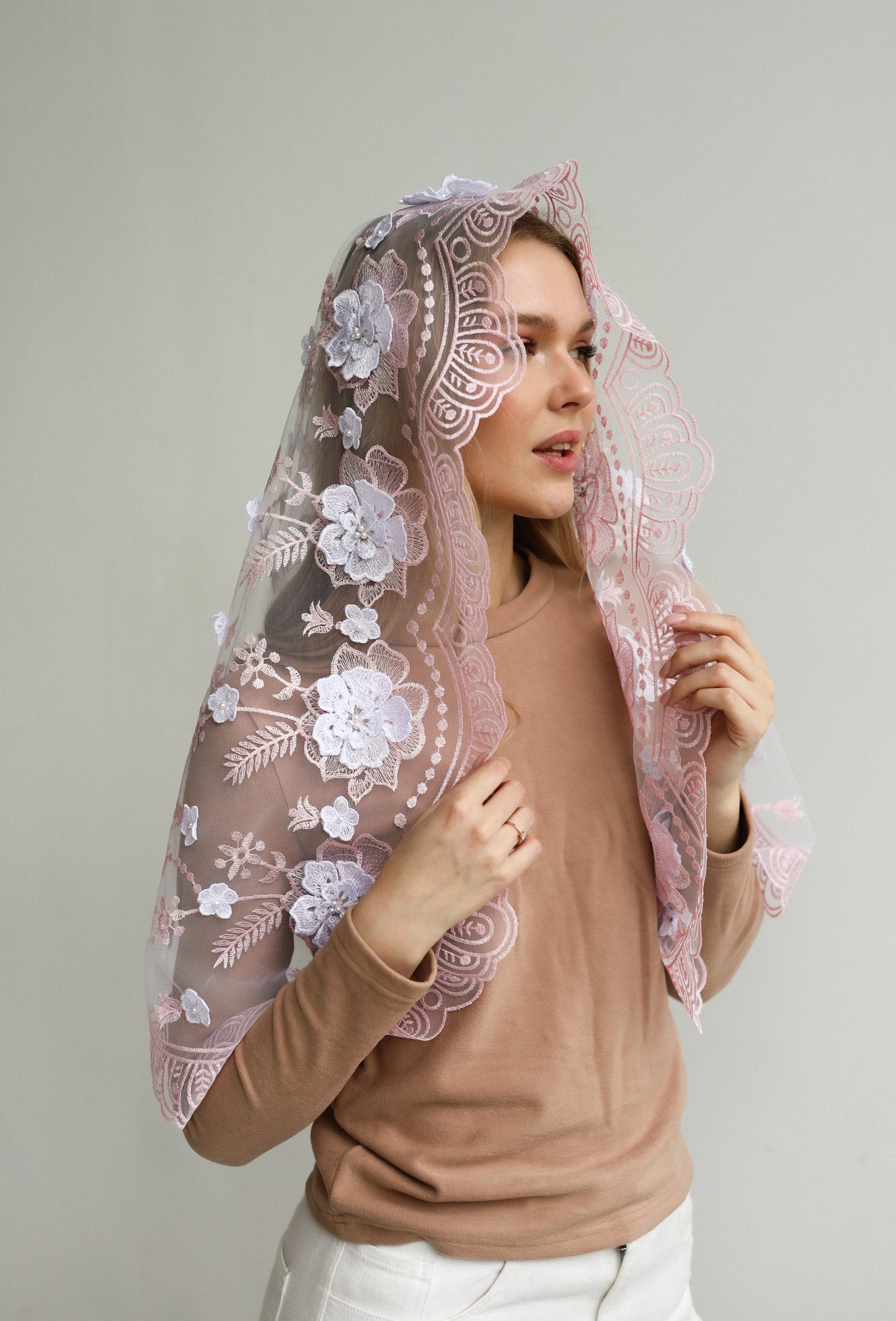 NEW 3D PINK MANTILLA
