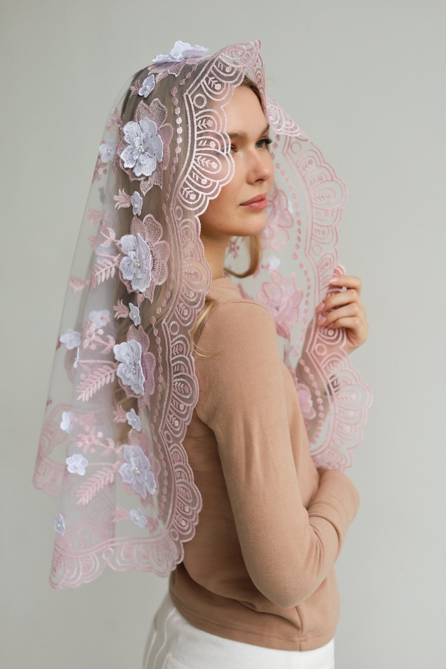 NEW 3D PINK MANTILLA
