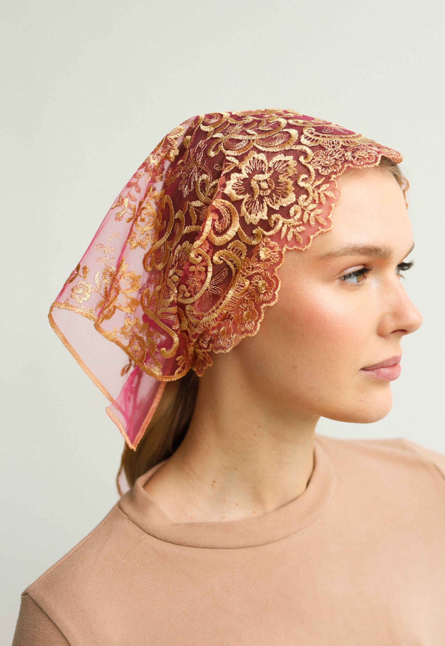 NEW GOLD & PINK HEADBAND