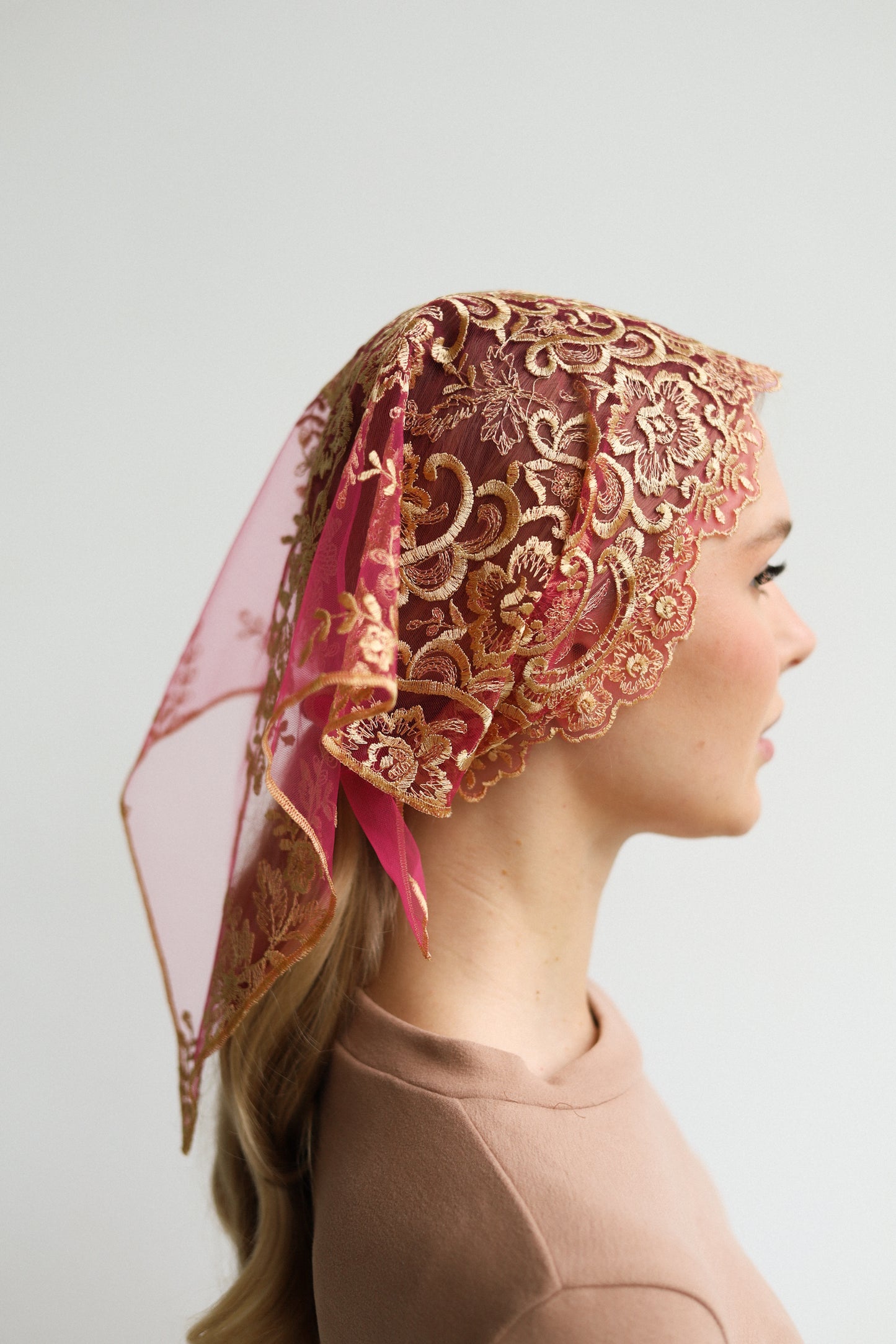 NEW GOLD & PINK HEADBAND