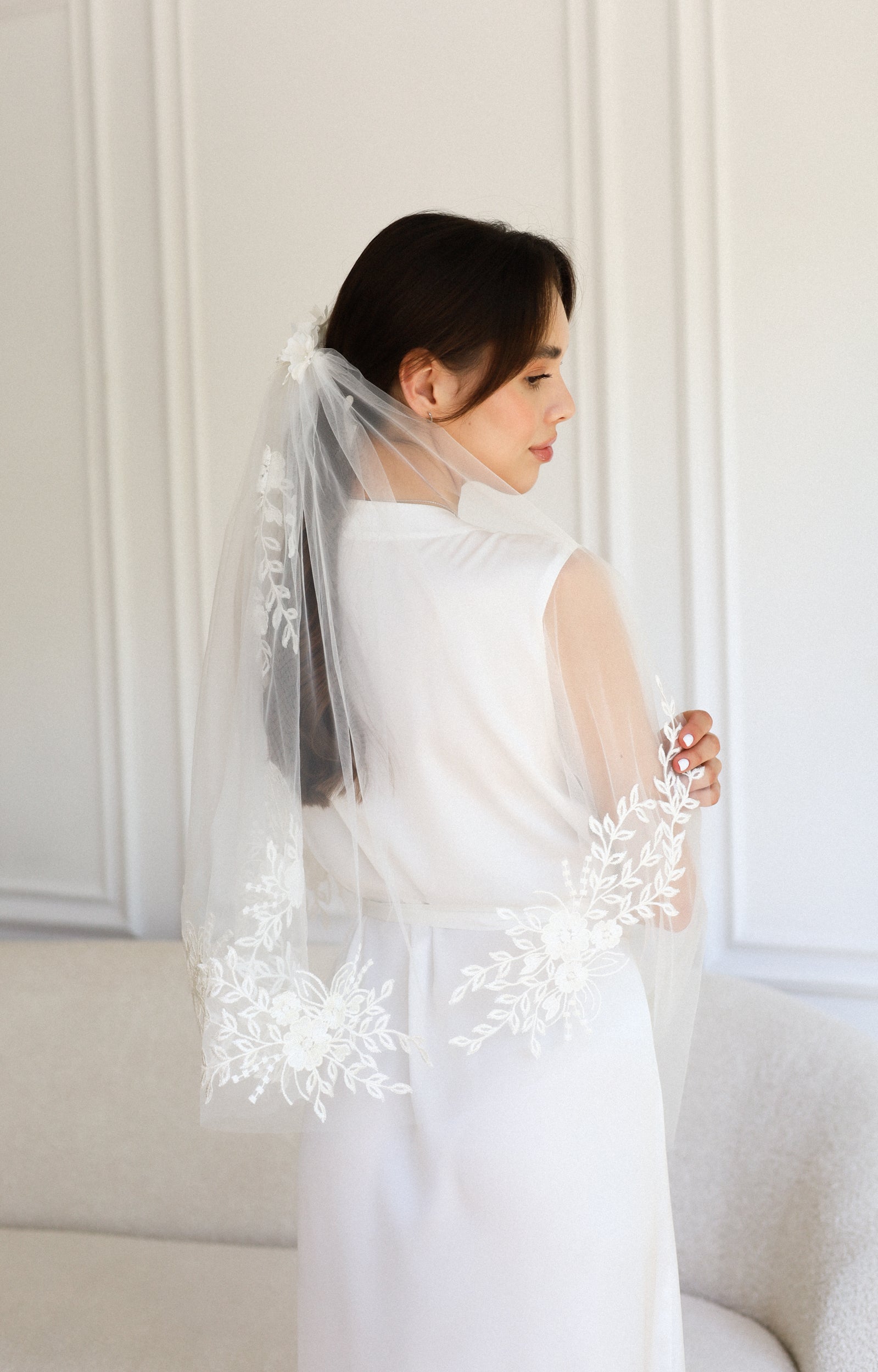 ELLA FLORAL VEIL - MariaVeils