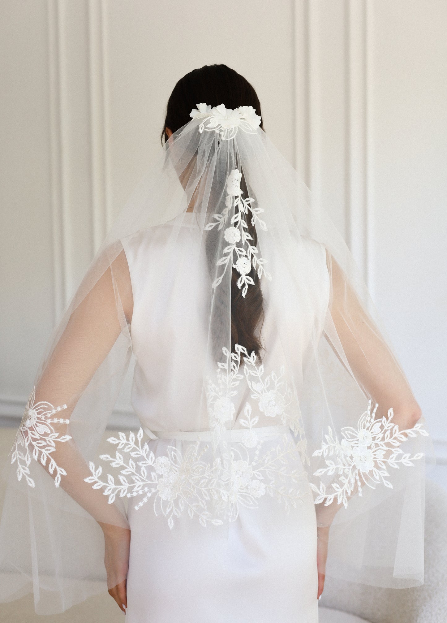 ELLA FLORAL VEIL - MariaVeils