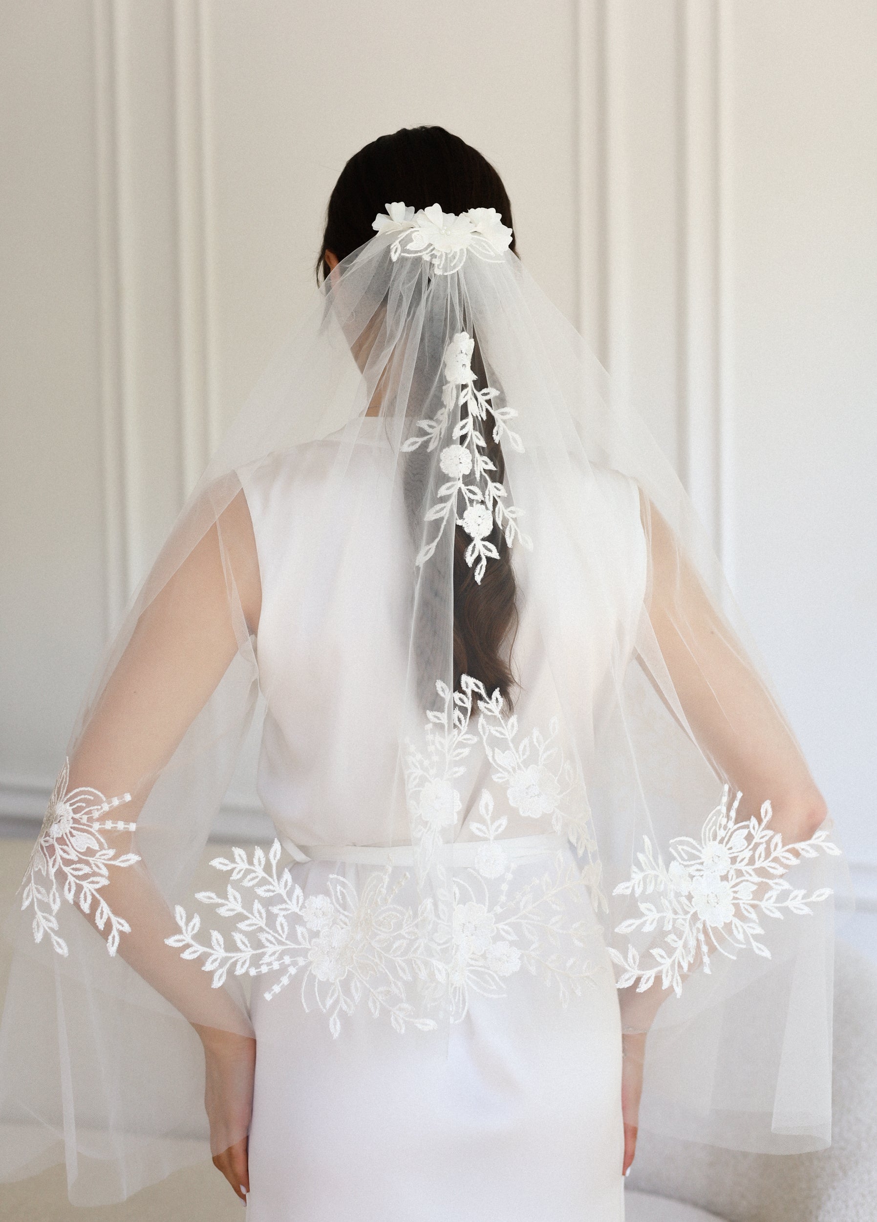 ELLA FLORAL VEIL - MariaVeils