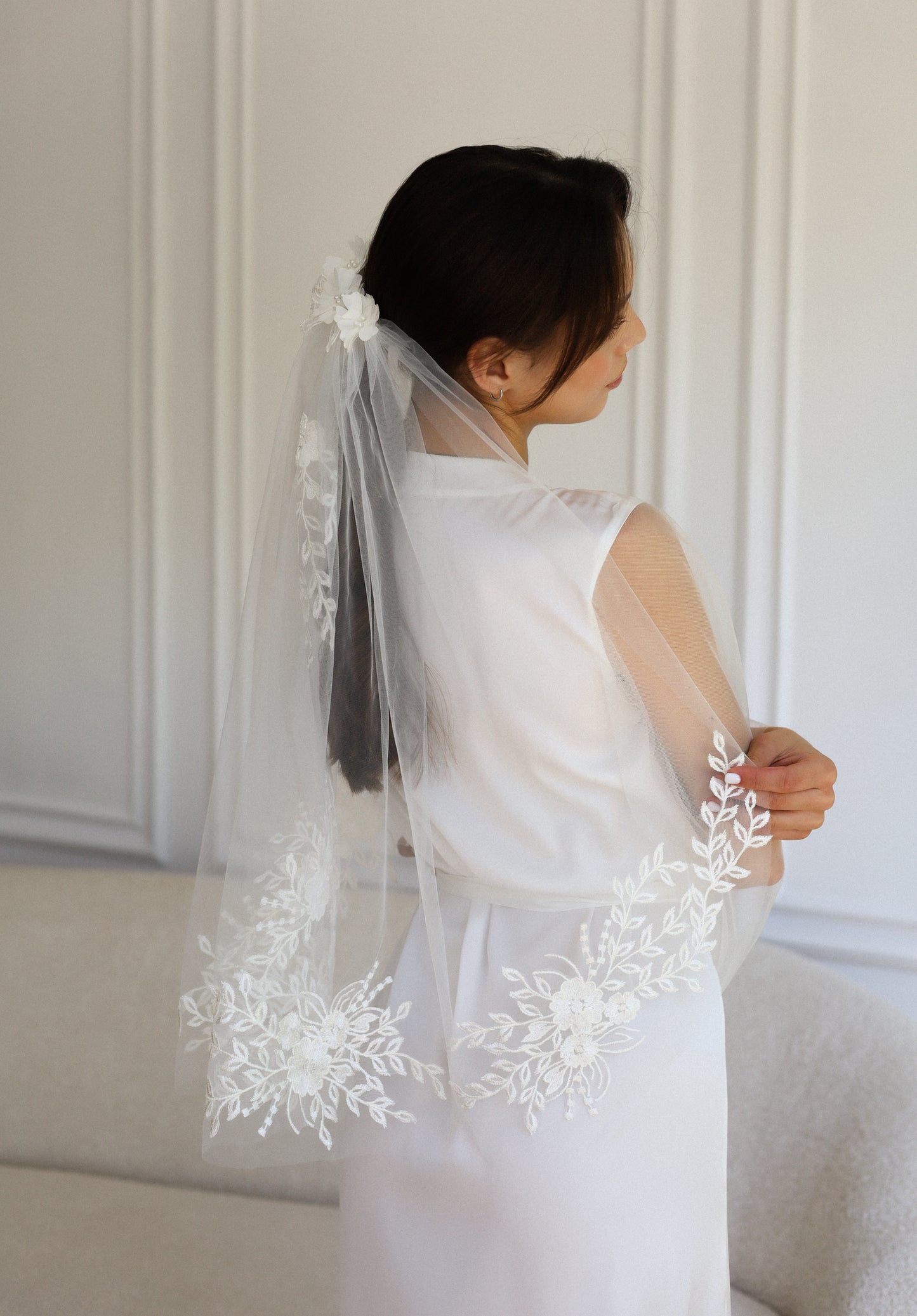 ELLA FLORAL VEIL - MariaVeils