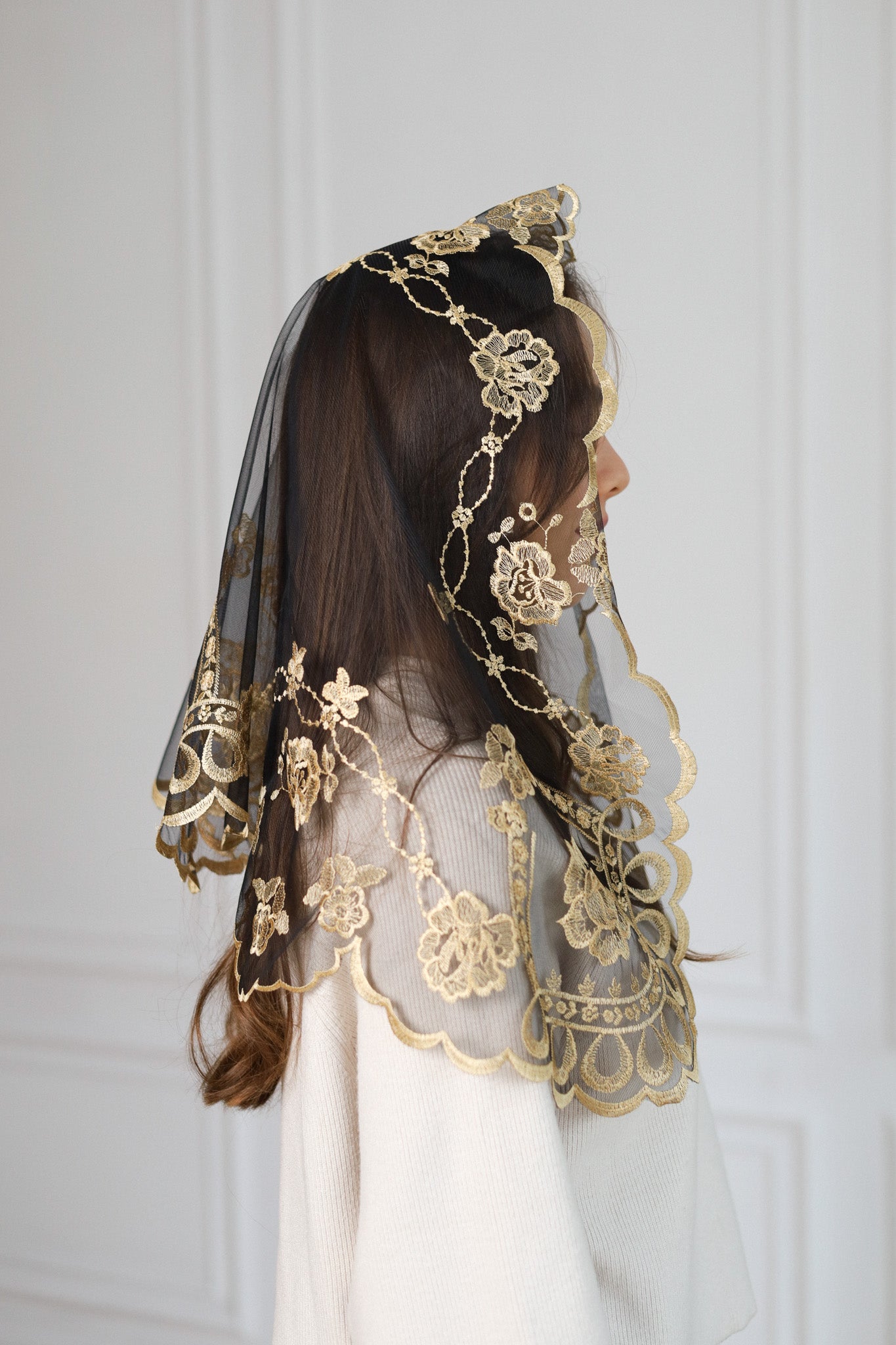 SHORT GOLD VEIL - MariaVeils
