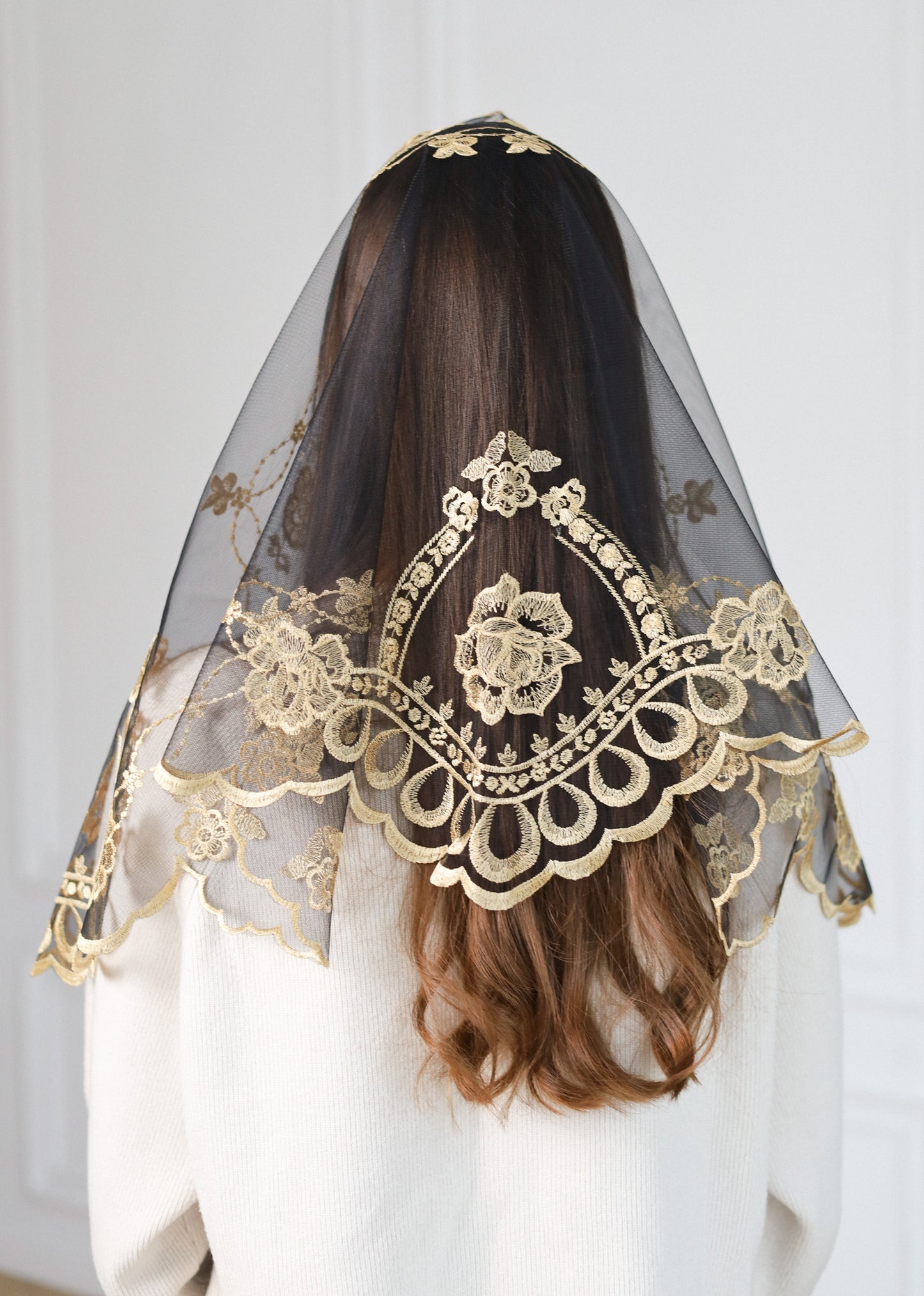 SHORT GOLD VEIL - MariaVeils
