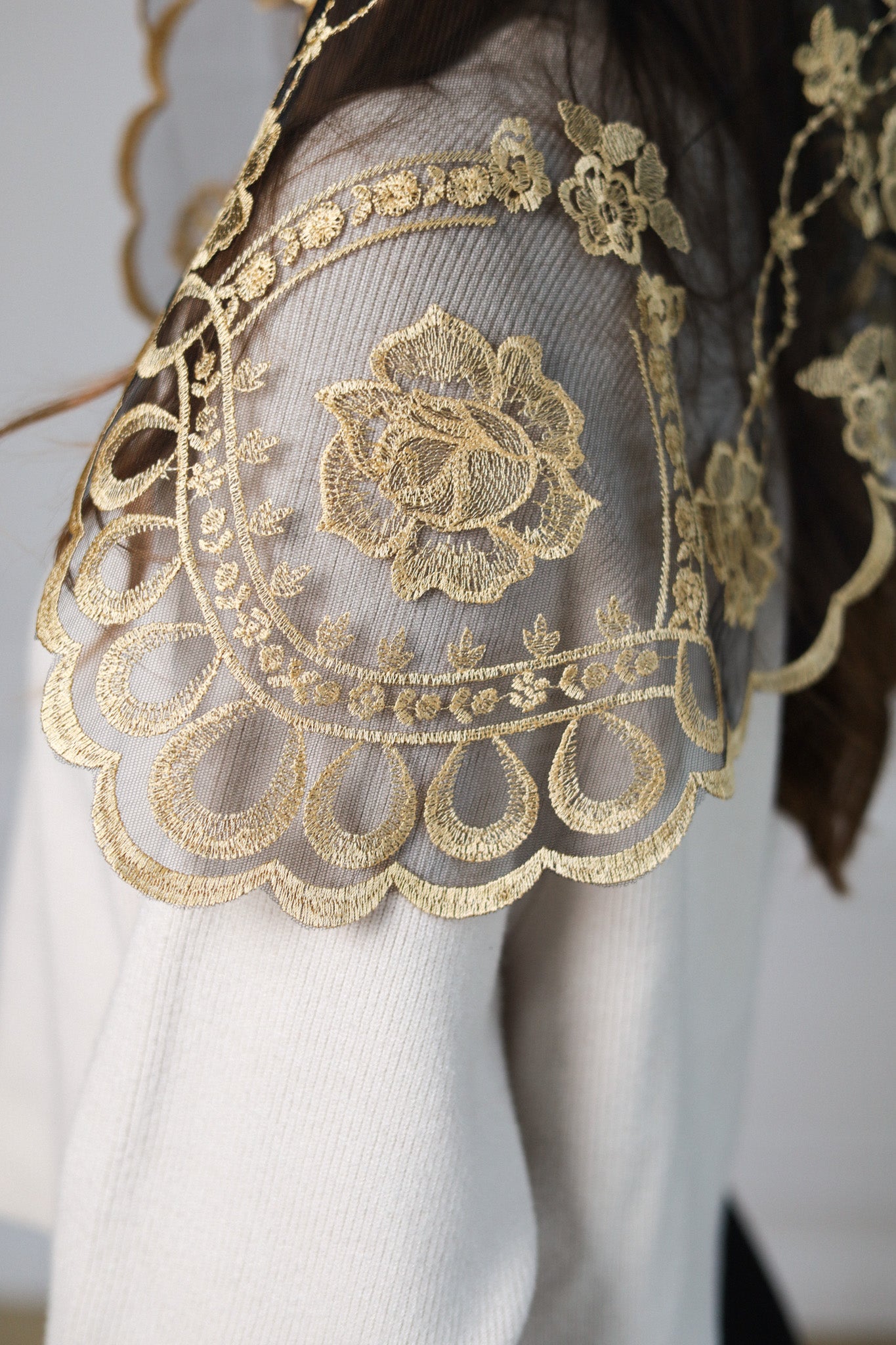 SHORT GOLD VEIL - MariaVeils