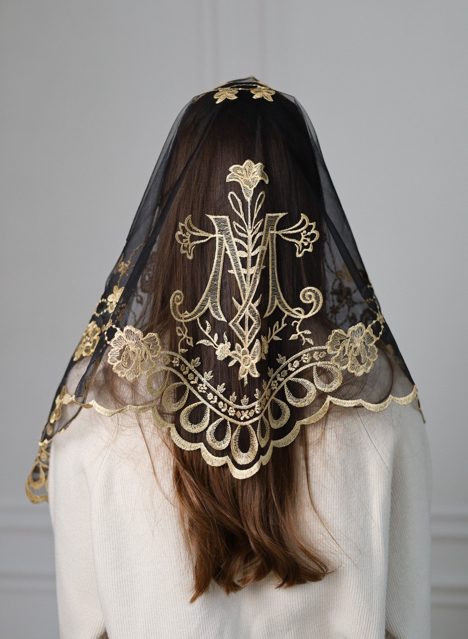 SHORT GOLD VEIL - MariaVeils