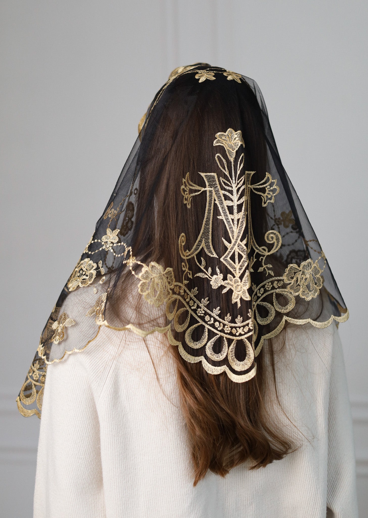 SHORT GOLD VEIL - MariaVeils