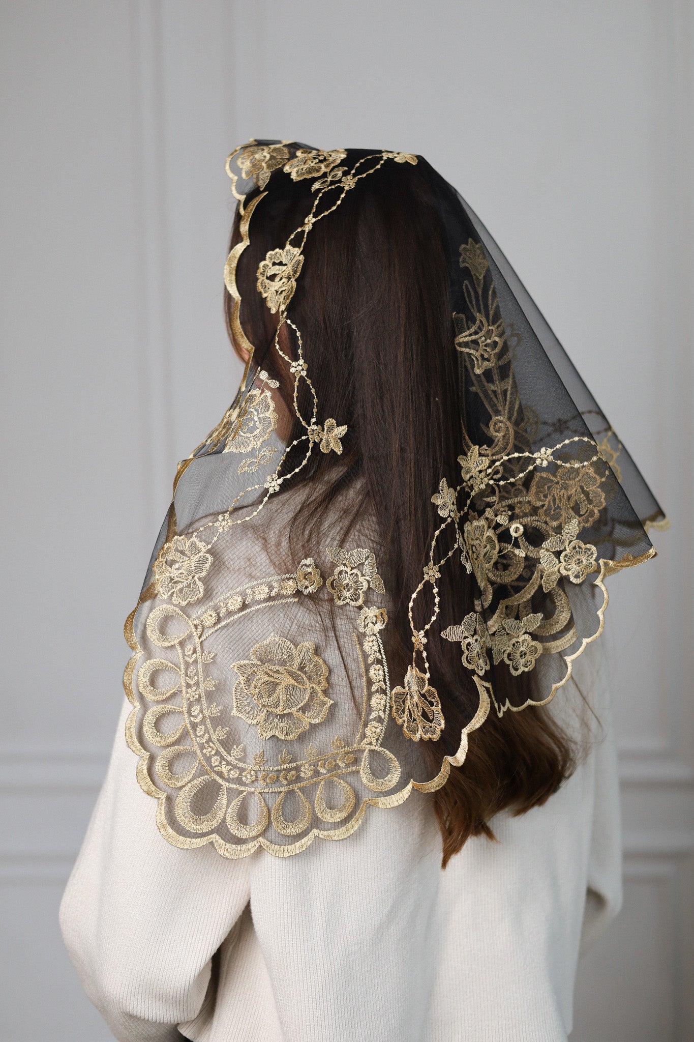 SHORT GOLD VEIL - MariaVeils