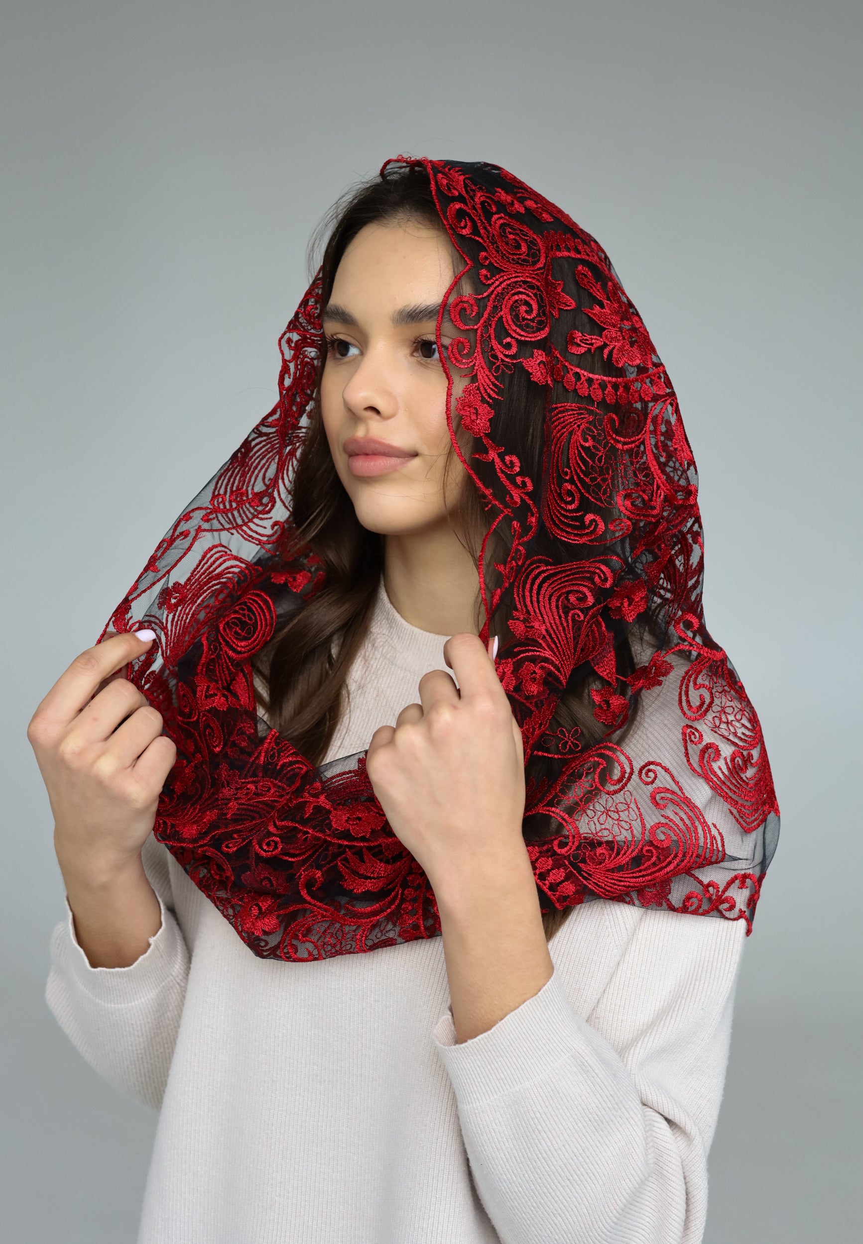 RED INFINITY VEIL - MariaVeils